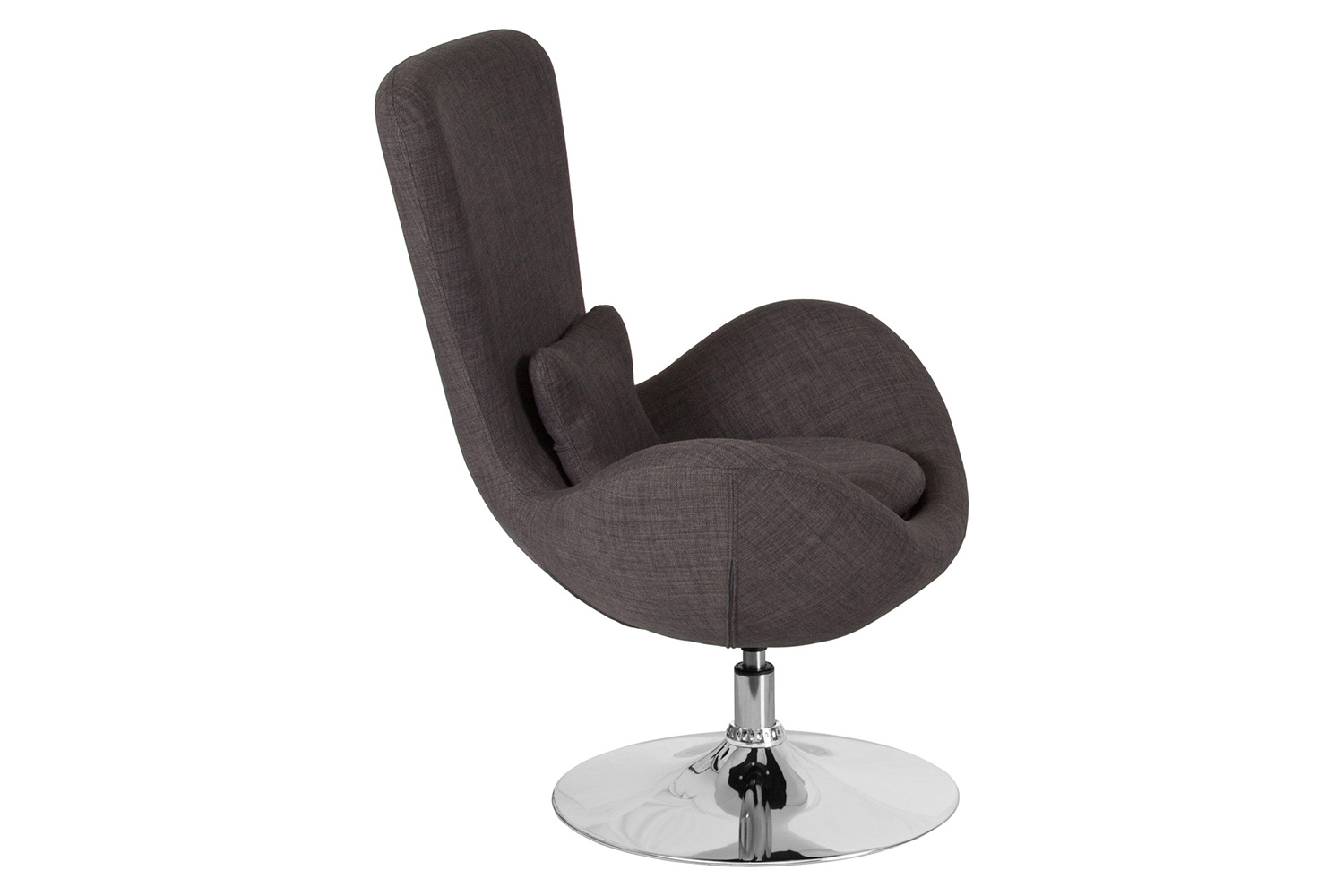 BLNK Egg Series Fabric Side Reception Chair - Dark Gray