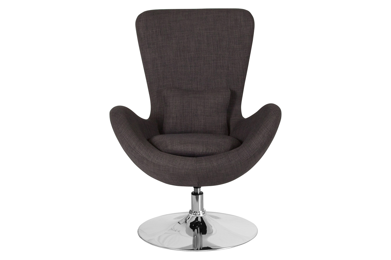 BLNK Egg Series Fabric Side Reception Chair - Dark Gray