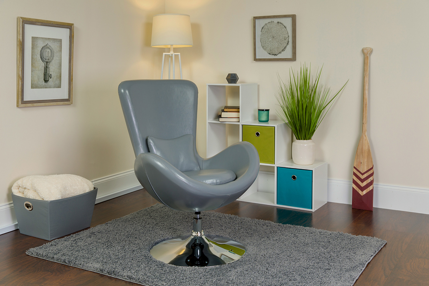 BLNK - Egg Series LeatherSoft Side Reception Chair