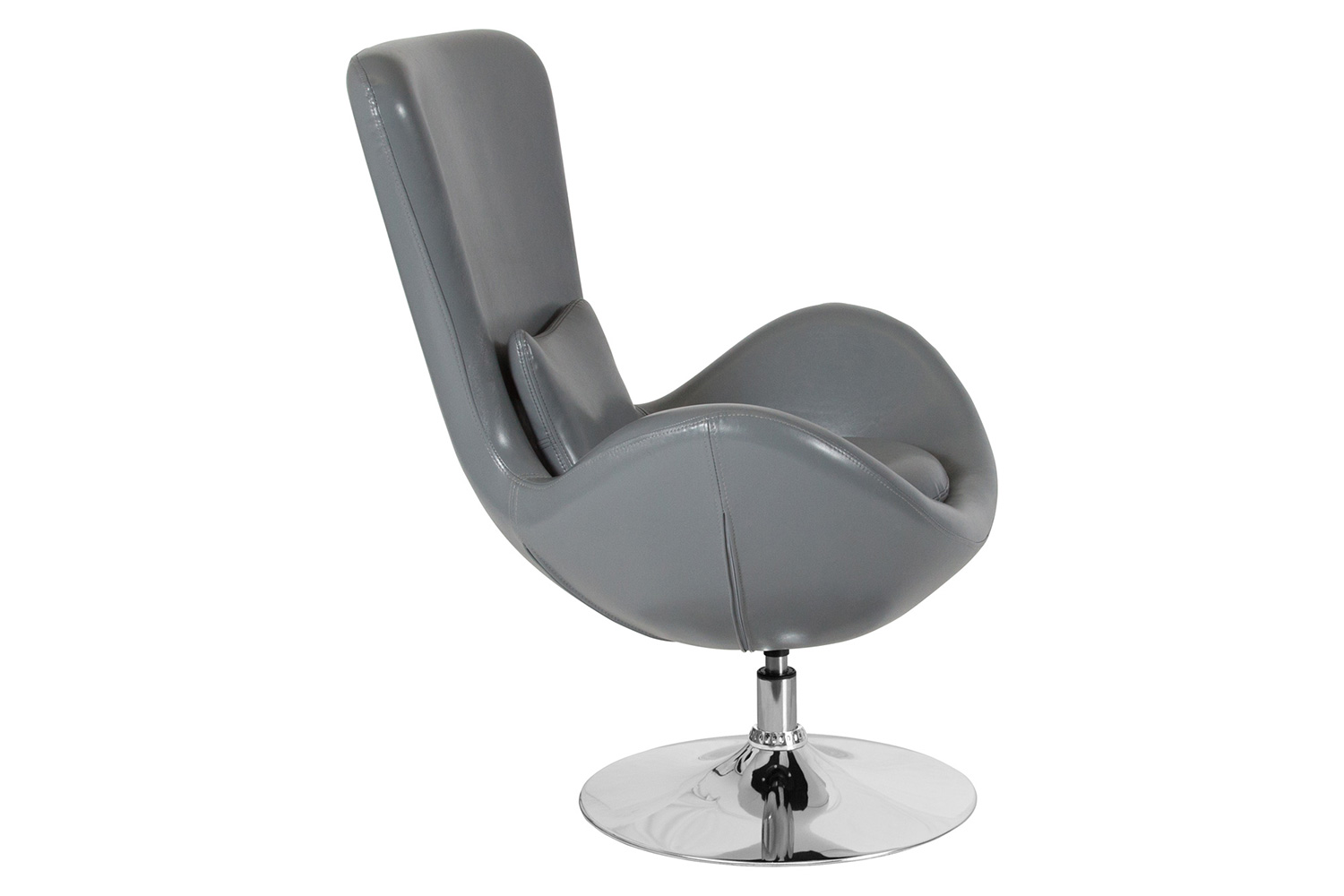 BLNK Egg Series LeatherSoft Side Reception Chair - Gray
