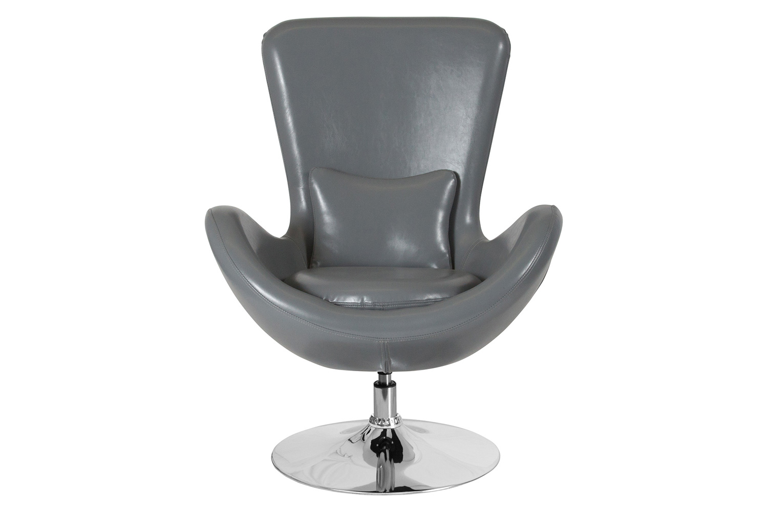BLNK Egg Series LeatherSoft Side Reception Chair - Gray