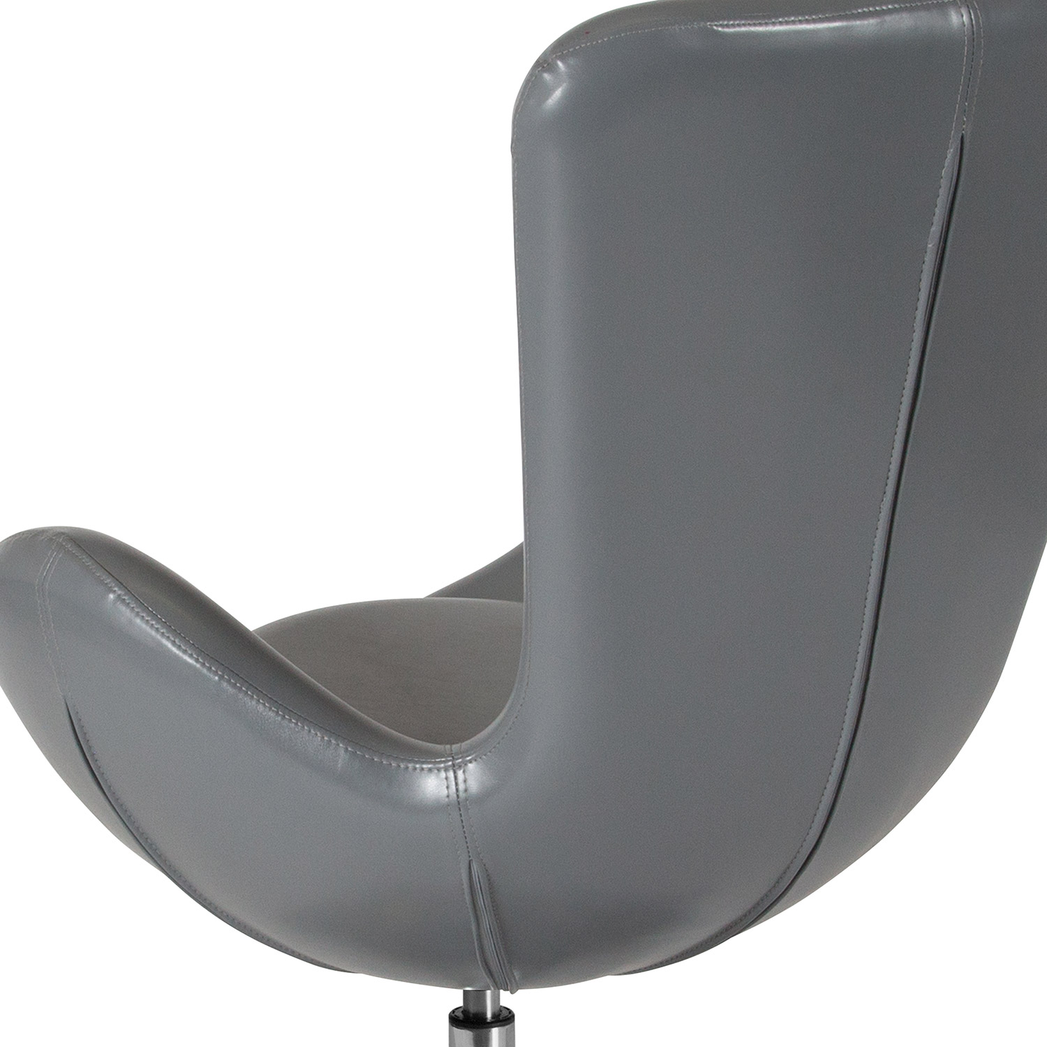 BLNK Egg Series LeatherSoft Side Reception Chair - Gray