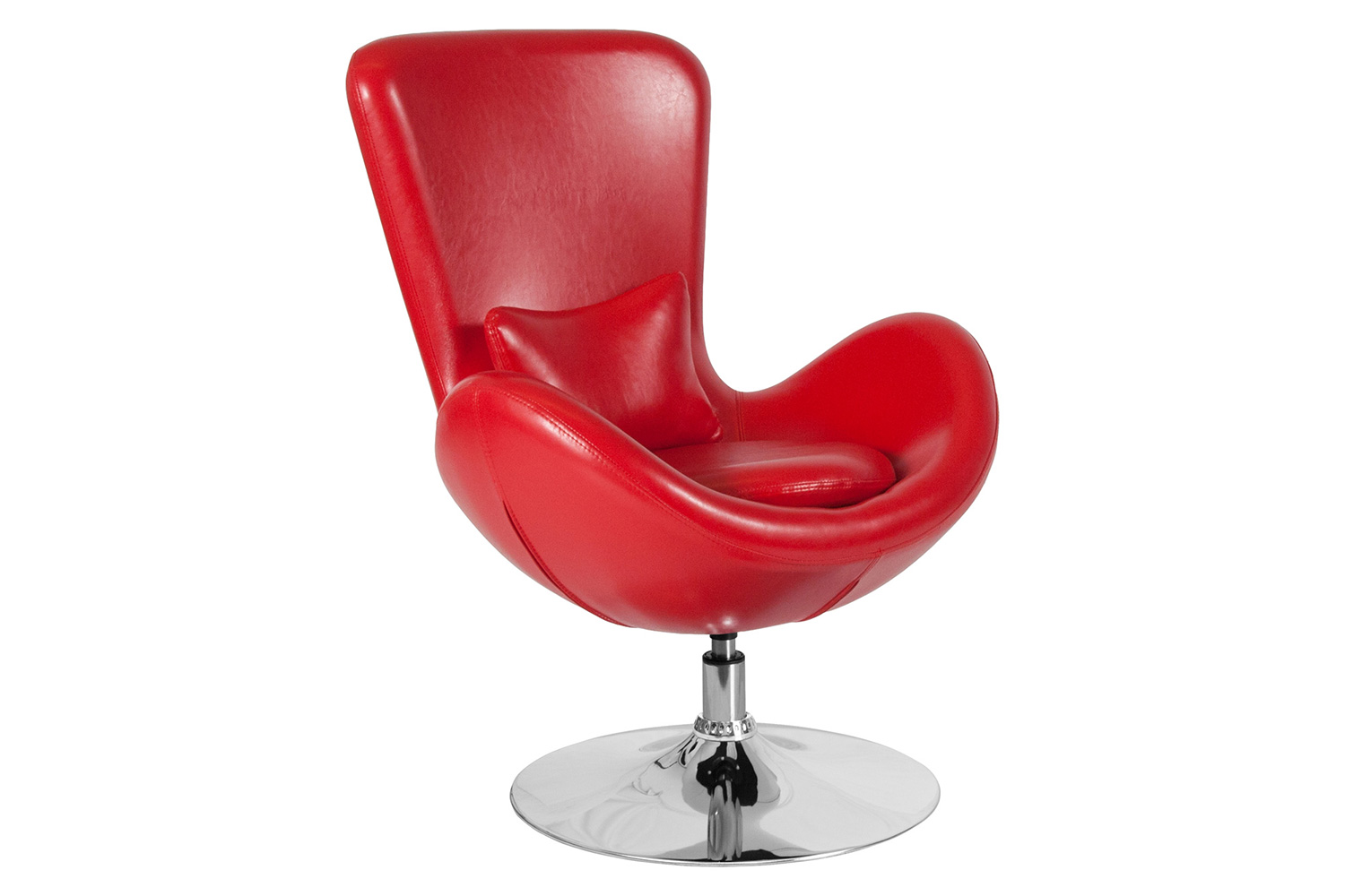 BLNK Egg Series LeatherSoft Side Reception Chair - Red
