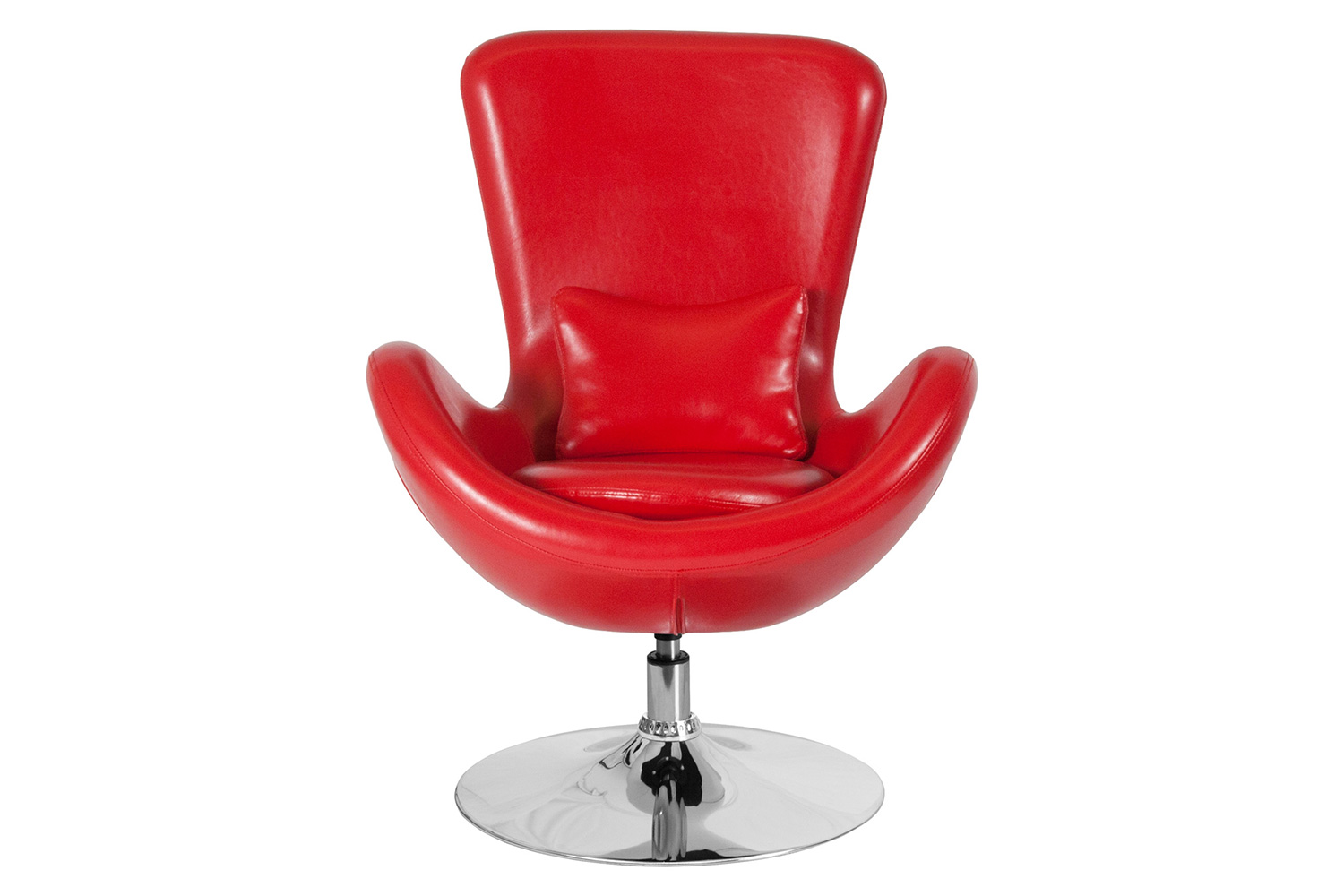BLNK Egg Series LeatherSoft Side Reception Chair - Red