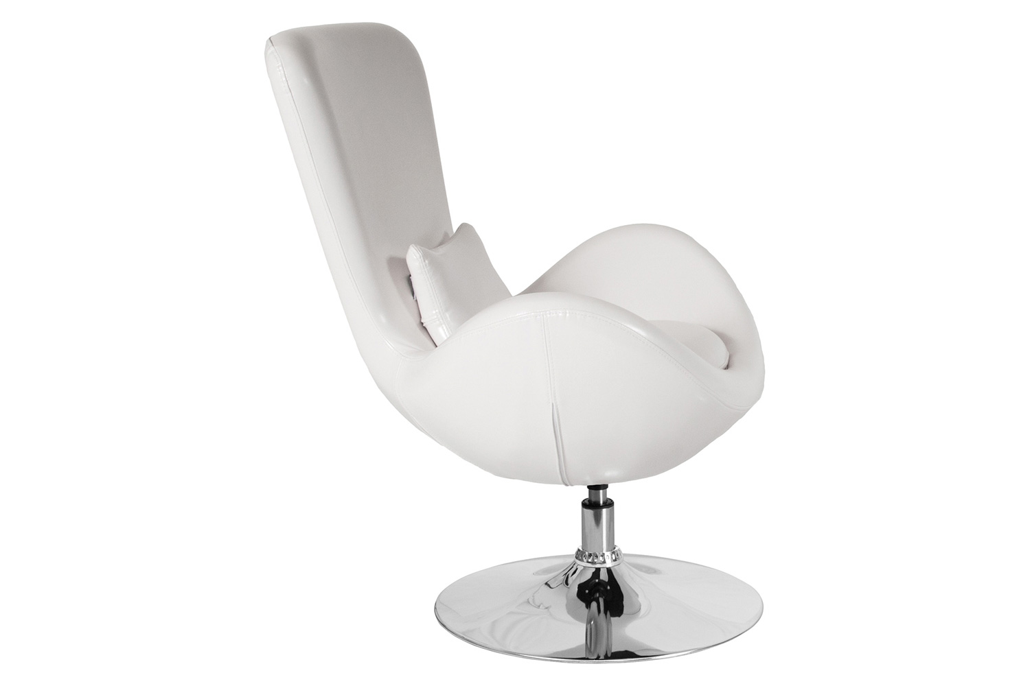 BLNK Egg Series LeatherSoft Side Reception Chair - White