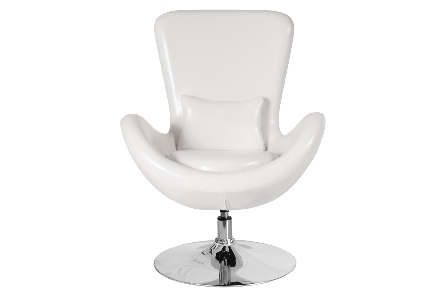 BLNK Egg Series LeatherSoft Side Reception Chair - White