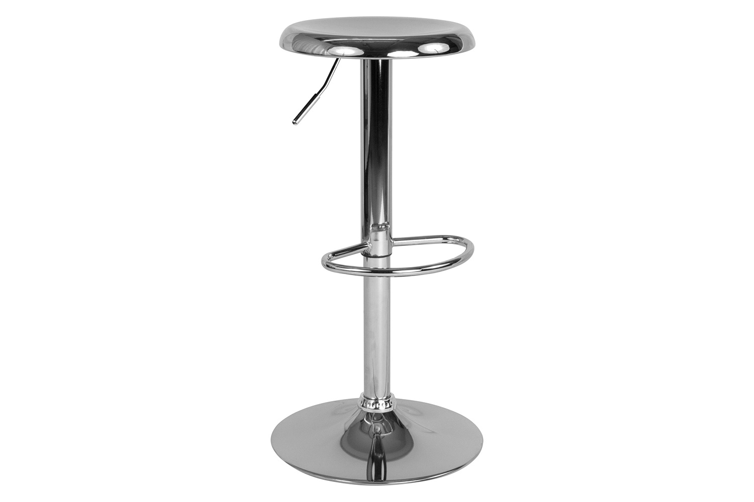 BLNK Madrid Series Adjustable Height Retro Bar Stool - Chrome