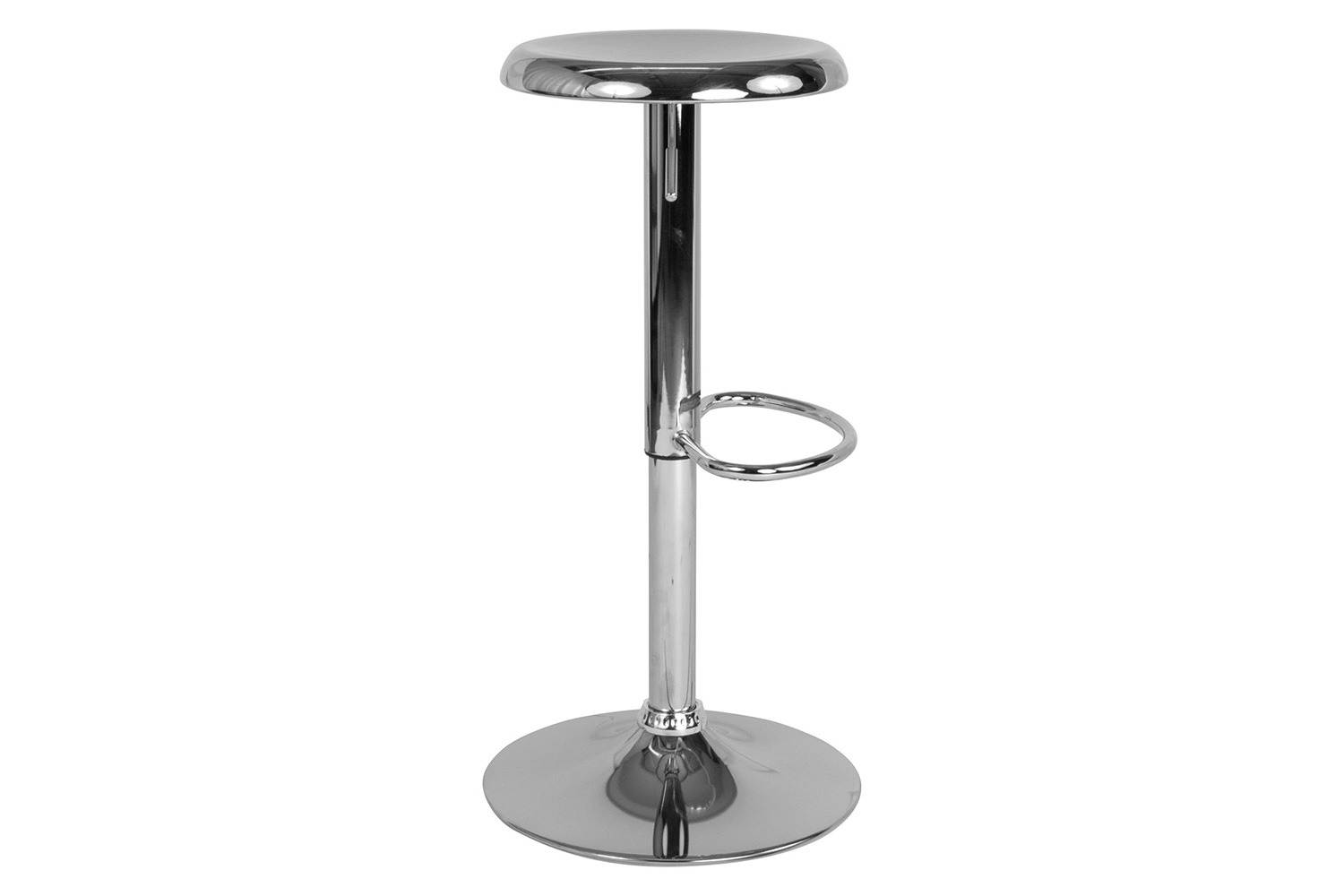 BLNK Madrid Series Adjustable Height Retro Bar Stool - Chrome