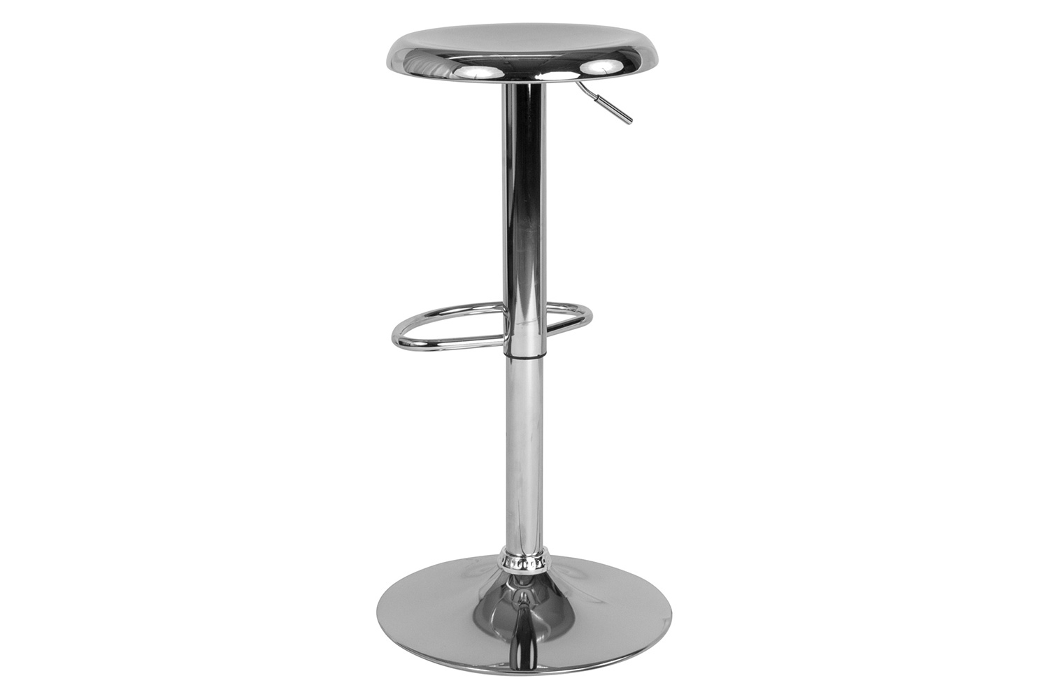 BLNK Madrid Series Adjustable Height Retro Bar Stool - Chrome