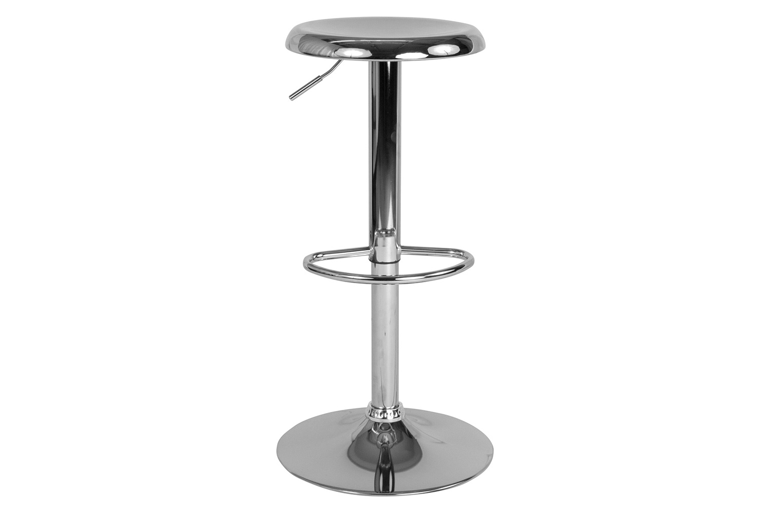 BLNK Madrid Series Adjustable Height Retro Bar Stool - Chrome