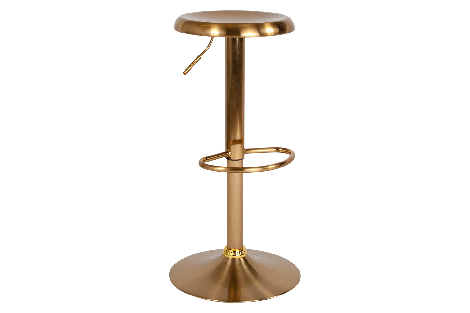 BLNK Madrid Series Adjustable Height Retro Bar Stool - Gold