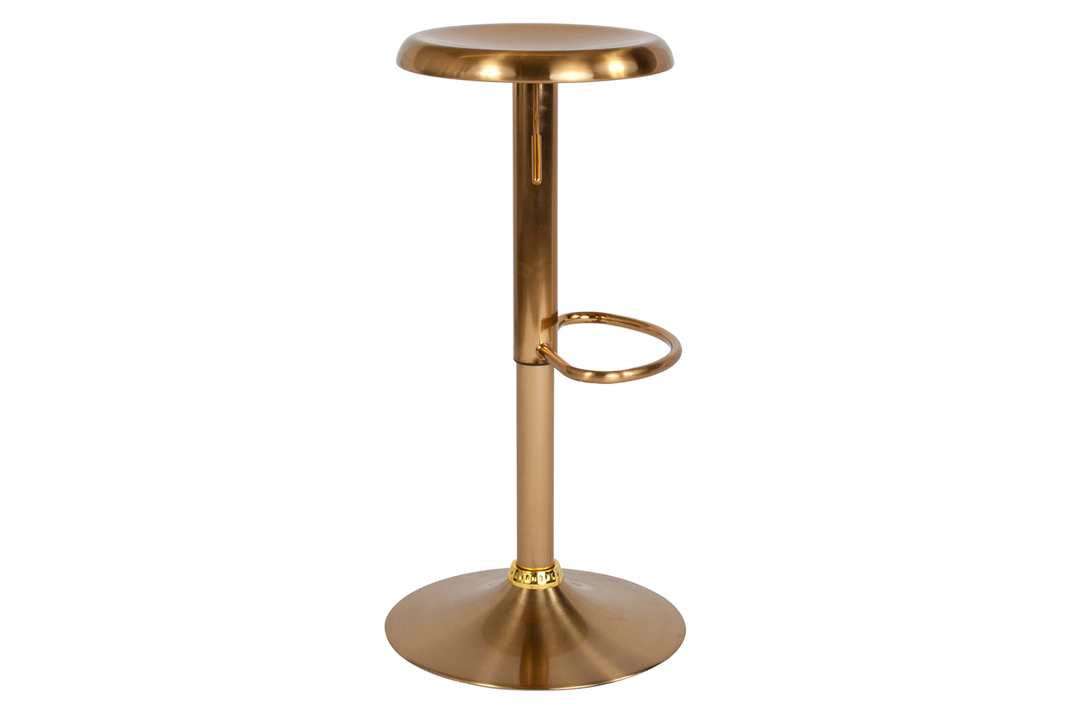 BLNK Madrid Series Adjustable Height Retro Bar Stool - Gold