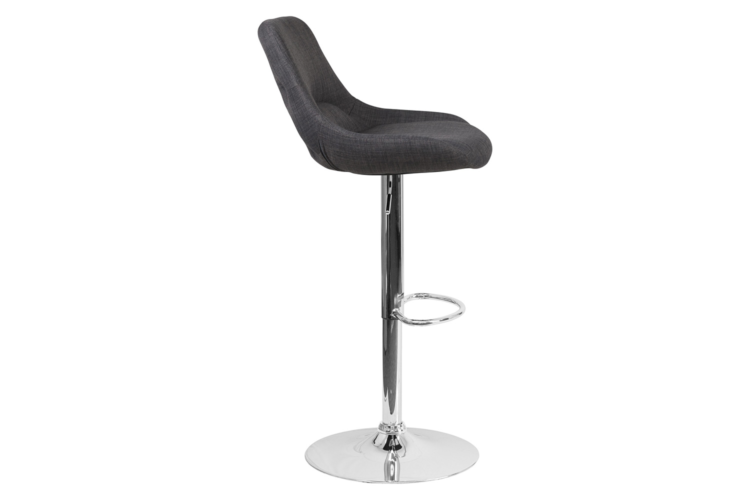 BLNK - Contemporary Fabric Adjustable Height Bar Stool with Chrome Base