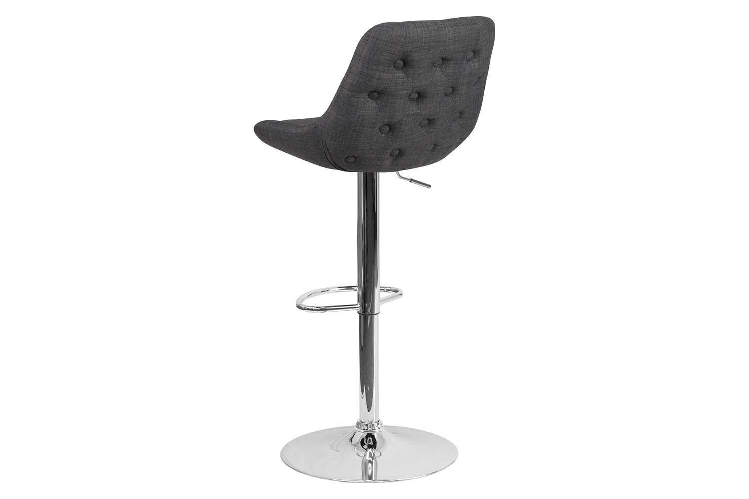 BLNK - Contemporary Fabric Adjustable Height Bar Stool with Chrome Base