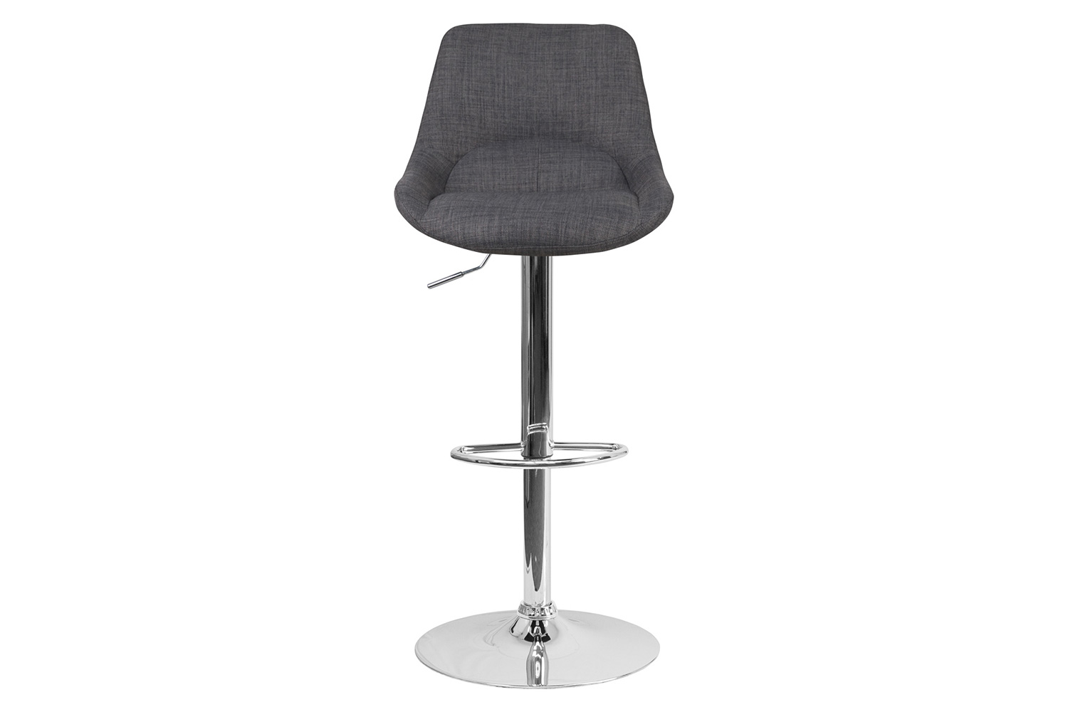 BLNK - Contemporary Fabric Adjustable Height Bar Stool with Chrome Base