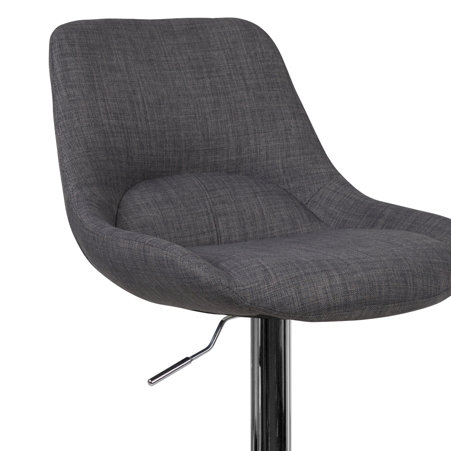 BLNK - Contemporary Fabric Adjustable Height Bar Stool with Chrome Base