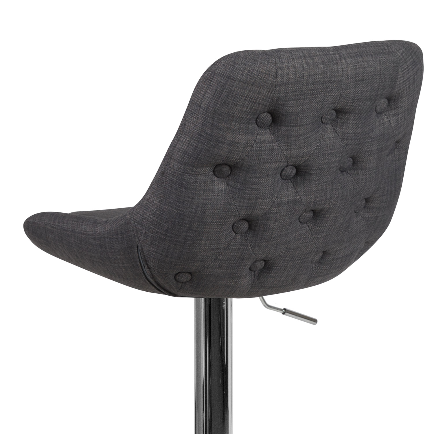 BLNK - Contemporary Fabric Adjustable Height Bar Stool with Chrome Base