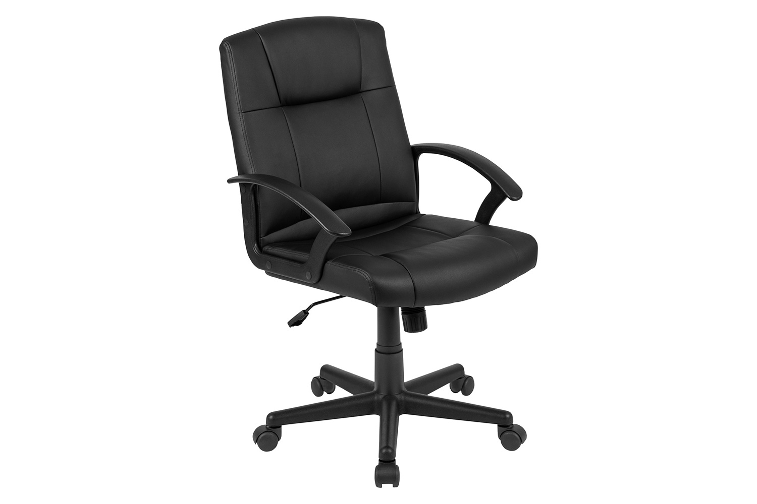 BLNK - Coffman Flash Fundamentals LeatherSoft Mid-Back Padded Task Office Chair with Arms, BIFMA Certified