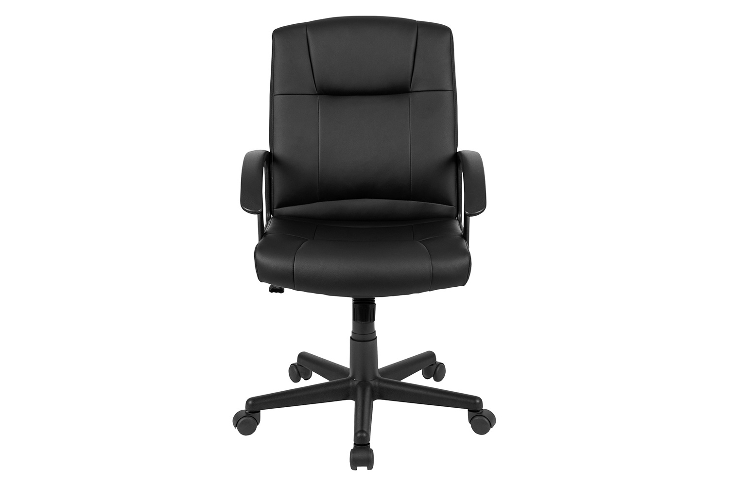 BLNK - Coffman Flash Fundamentals LeatherSoft Mid-Back Padded Task Office Chair with Arms, BIFMA Certified