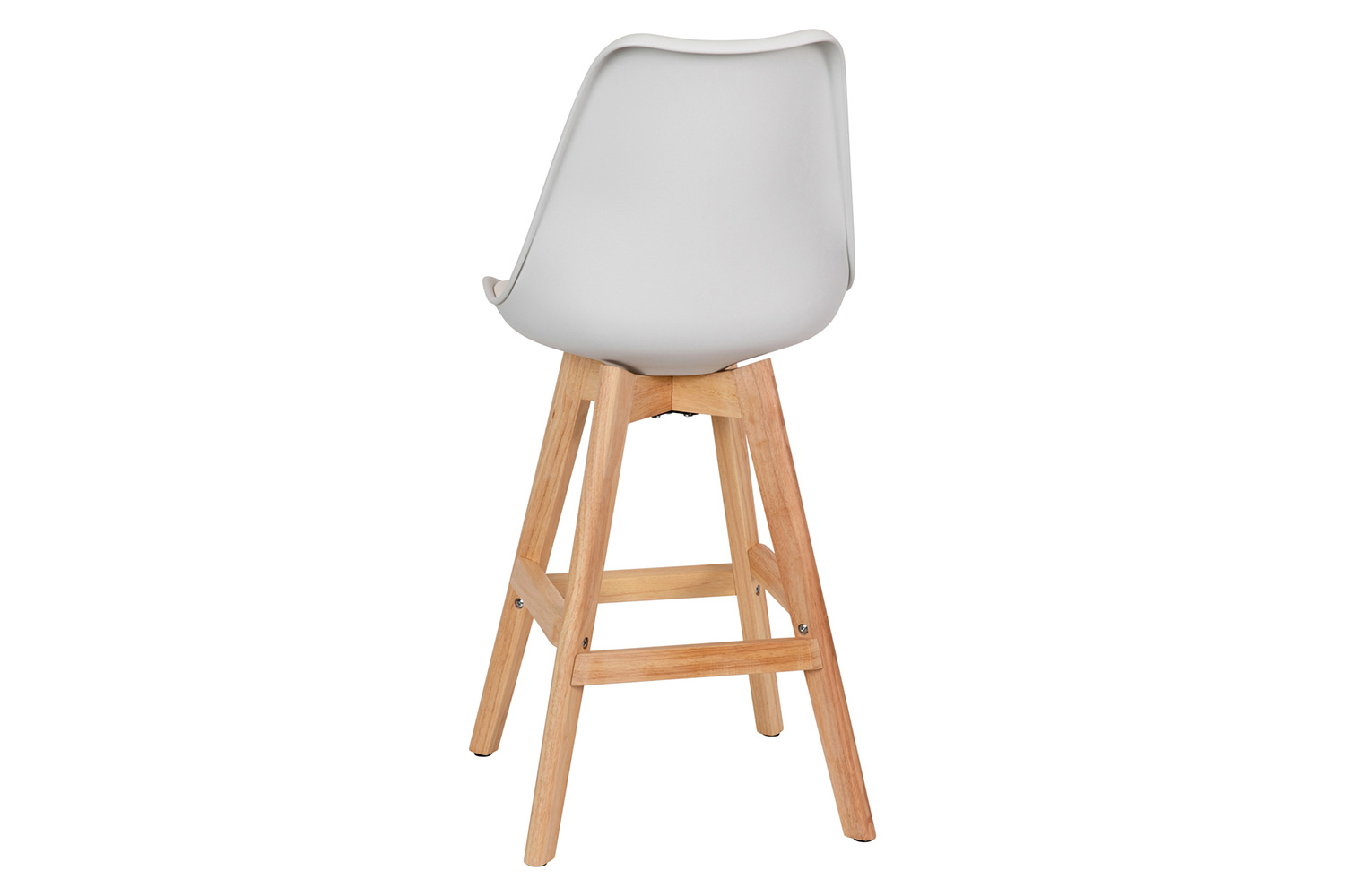 BLNK Dana Commercial LeatherSoft Modern Counter Stools with Plastic Backrest and Padded Seat Set of 2 - White