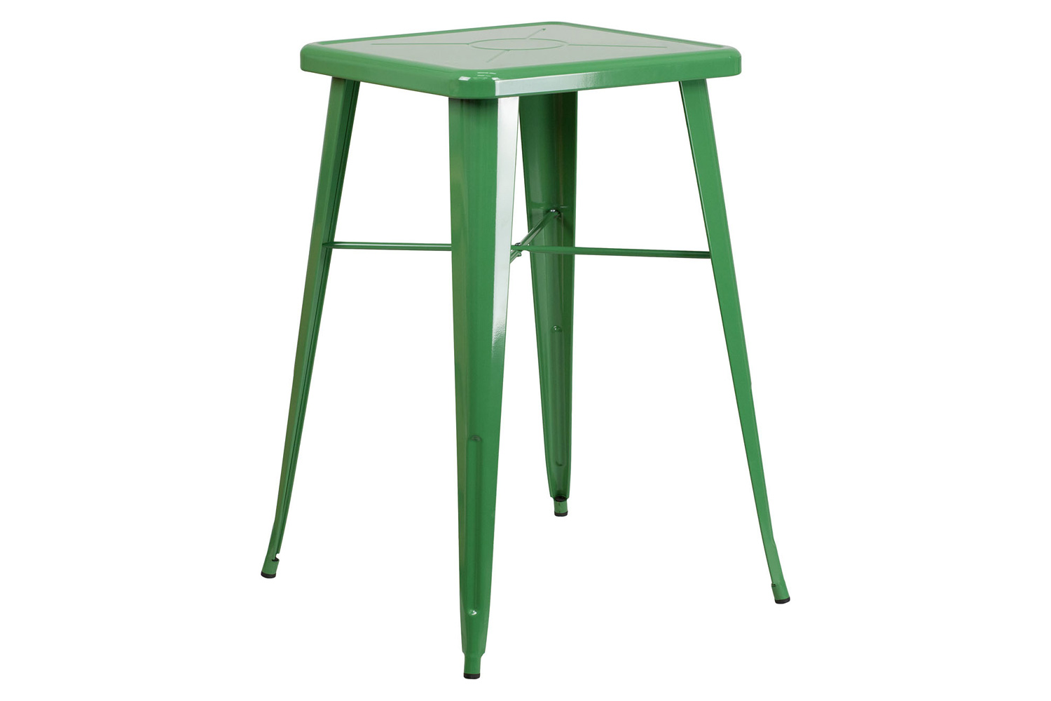 BLNK - Aaron Commercial Square Metal Indoor-Outdoor Bar Height Table