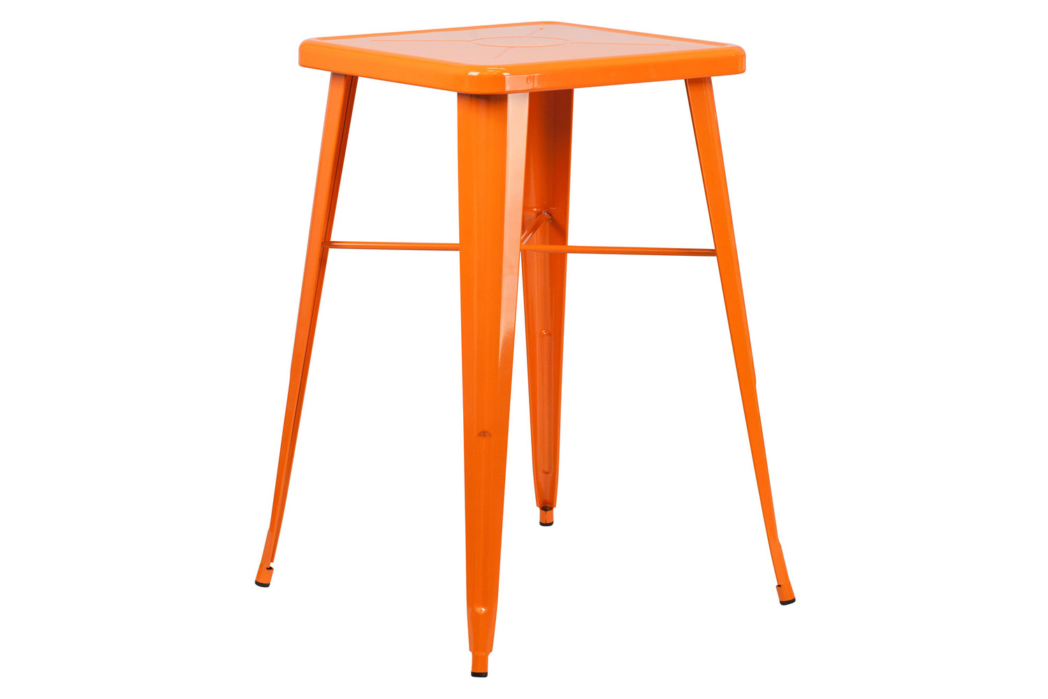 BLNK - Aaron Commercial Square Metal Indoor-Outdoor Bar Height Table