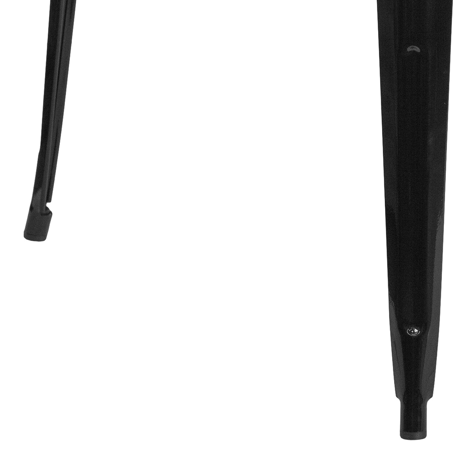 BLNK Nolan Commercial Square Metal Indoor-Outdoor Bar Height Table - Black