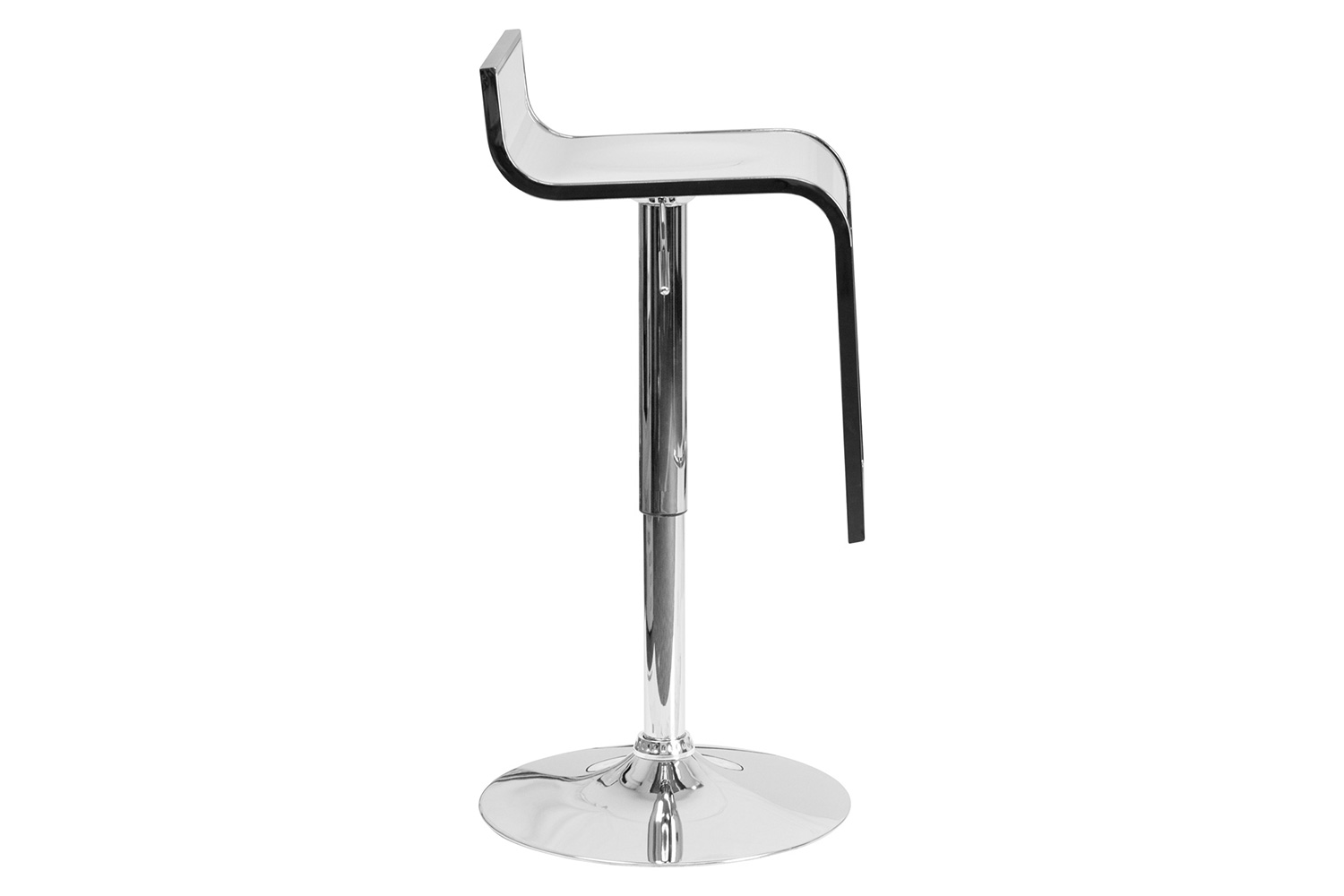 BLNK - Contemporary Plastic Adjustable Height Bar Stool with Chrome Drop Frame