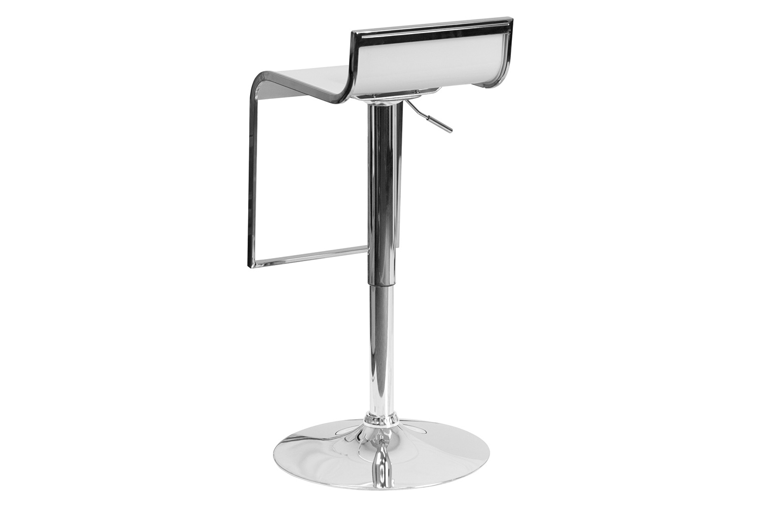 BLNK - Contemporary Plastic Adjustable Height Bar Stool with Chrome Drop Frame
