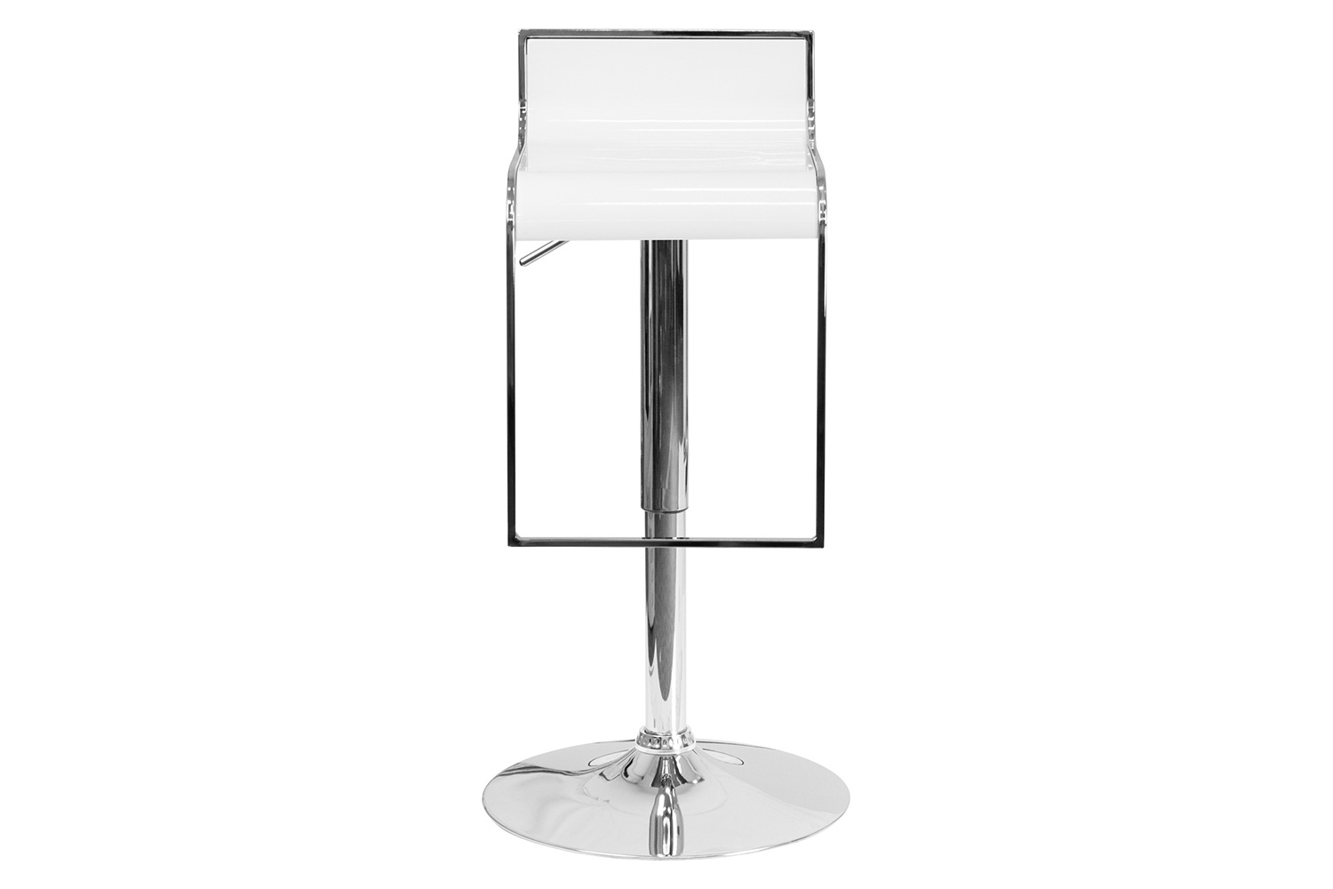 BLNK - Contemporary Plastic Adjustable Height Bar Stool with Chrome Drop Frame