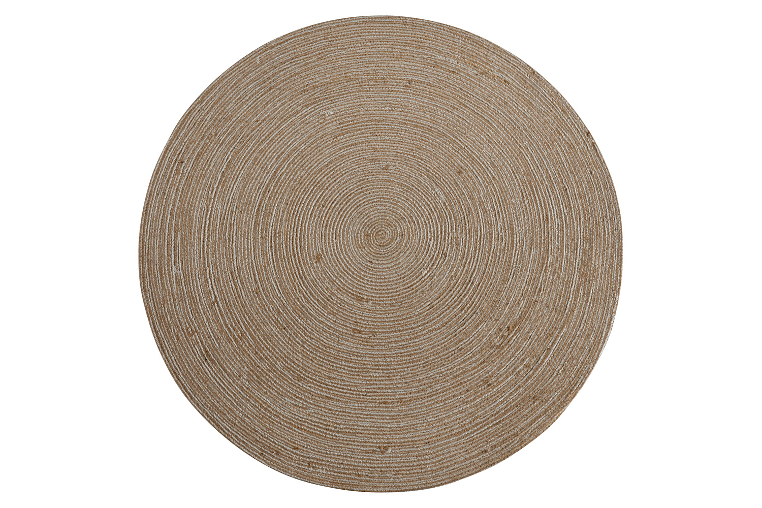 BLNK - Kelsey Round Braided Design Natural Jute and Polyester Blend Indoor Area Rug