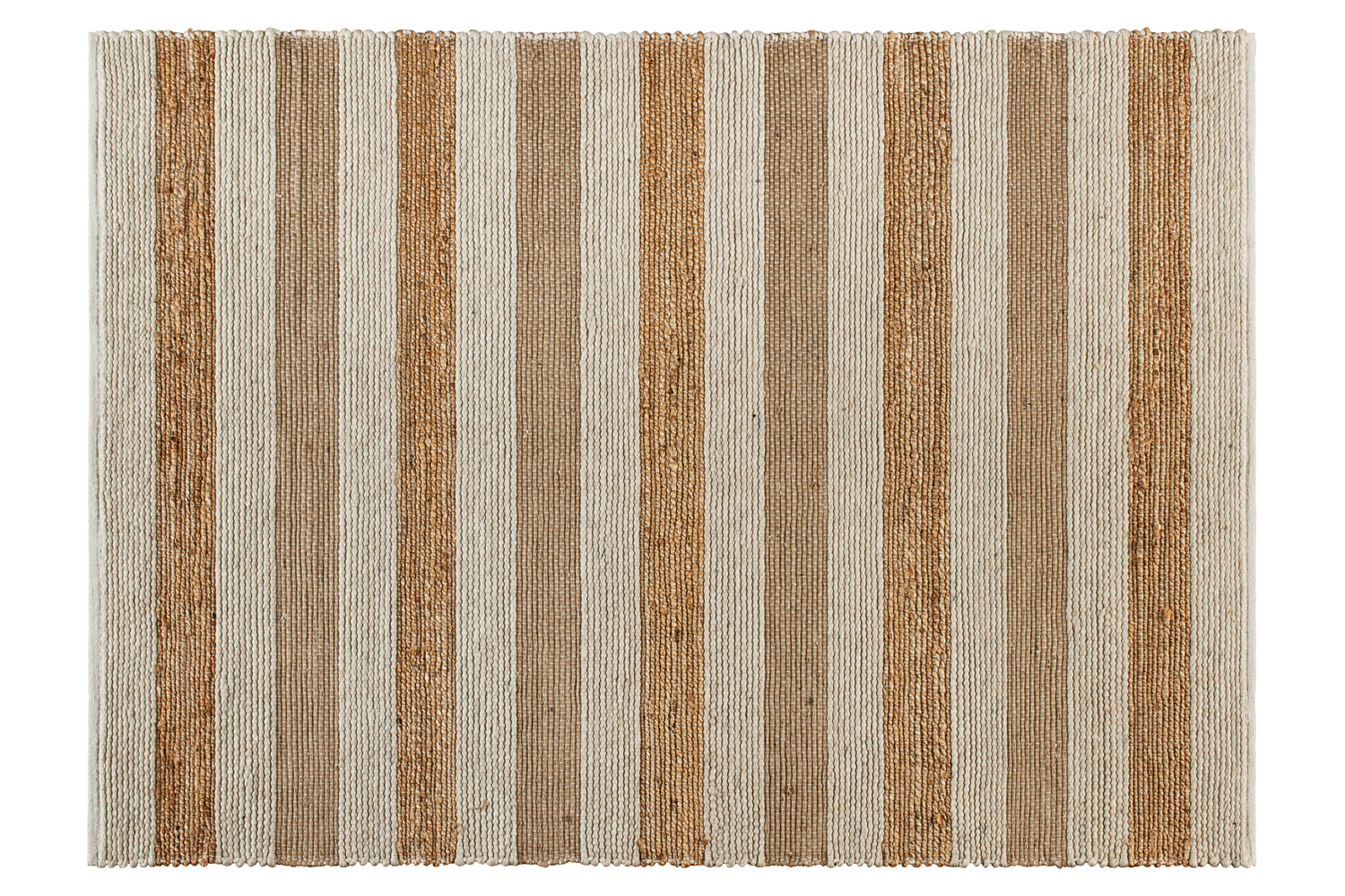 BLNK - Mariah Hand Woven Striped Jute Blend Area Rug in Natural Tones
