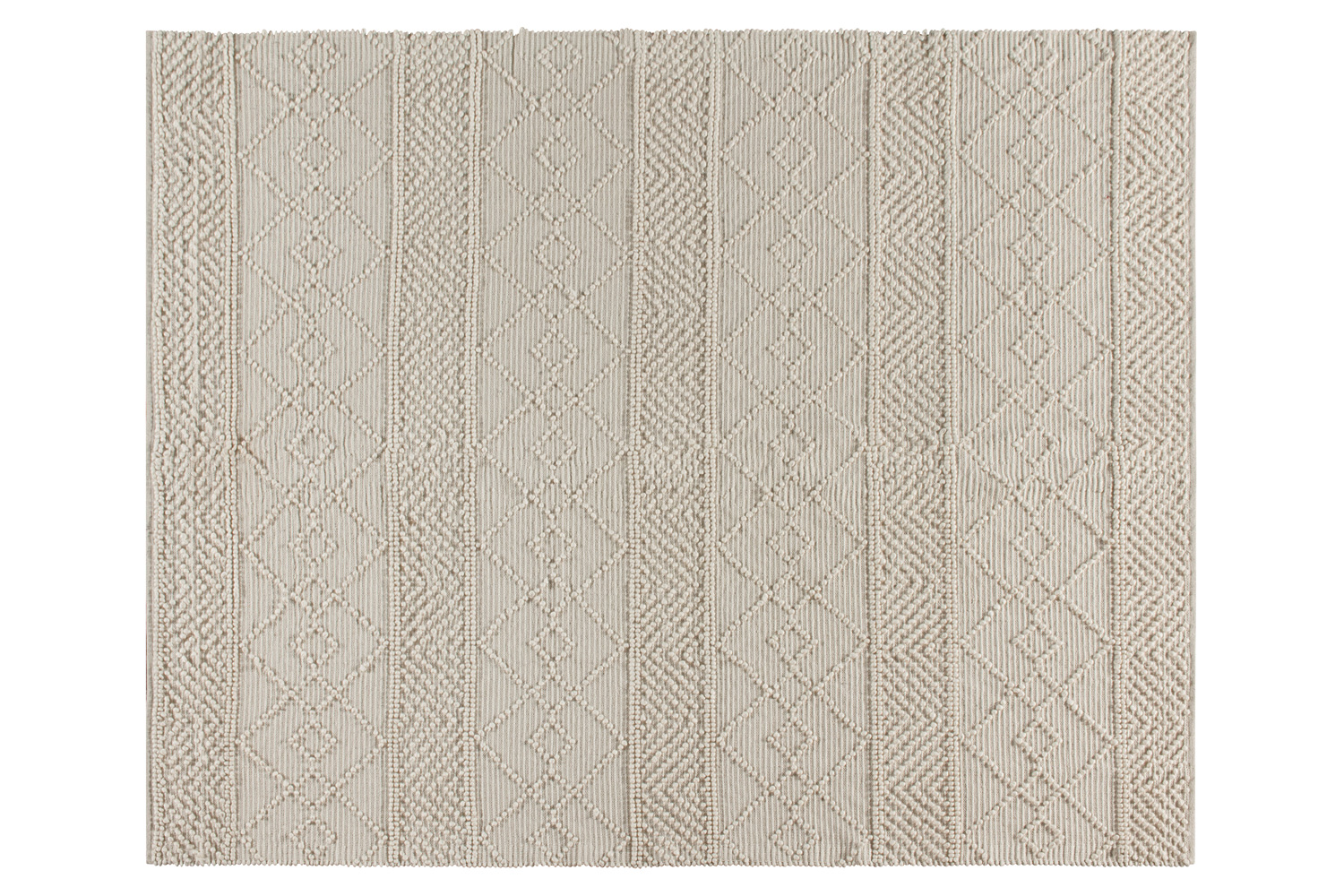 BLNK Melissa Geometric Hand Woven Area Rug - Ivory, 8'W x 10'L