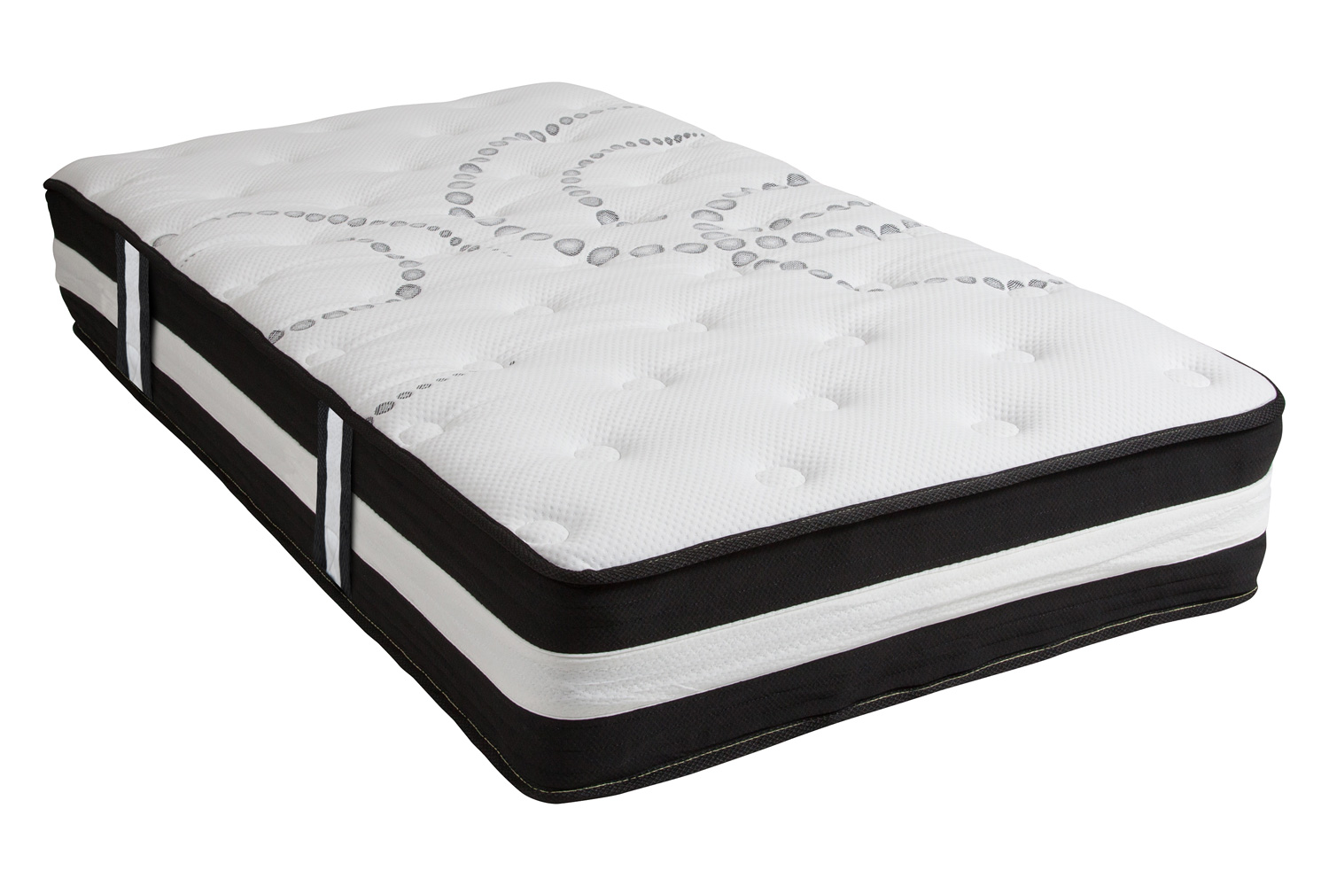 BLNK Capri Comfortable Sleep 12" Foam Pocket Spring Mattress and 3" Gel Memory Foam Topper Bundle - Twin Size