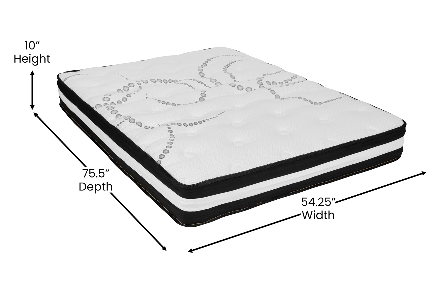 BLNK Capri Comfortable Sleep 10" Hybrid Pocket Spring Mattress - Full Size