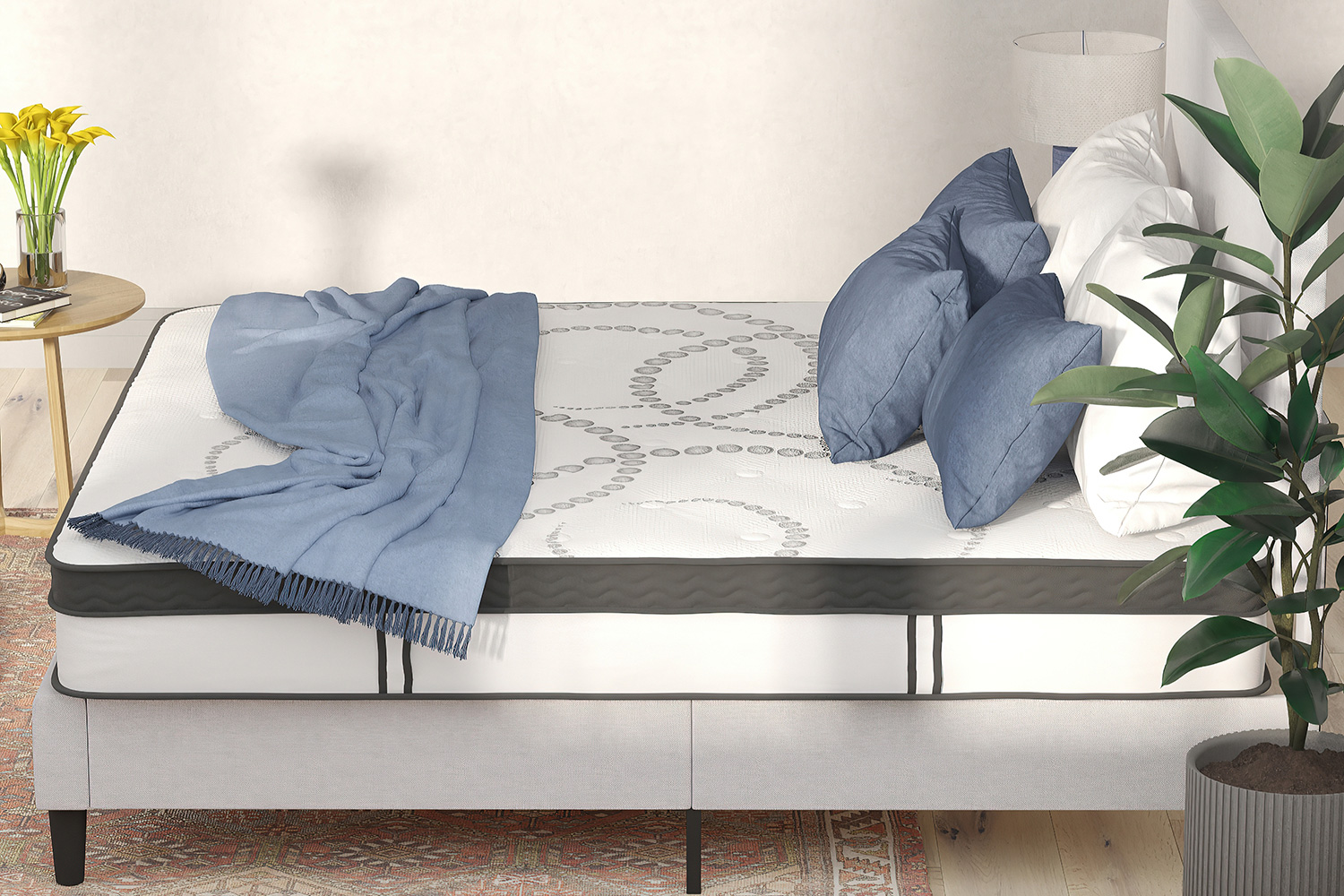BLNK Capri Comfortable Sleep 12" Hybrid Pocket Spring Mattress - King Size