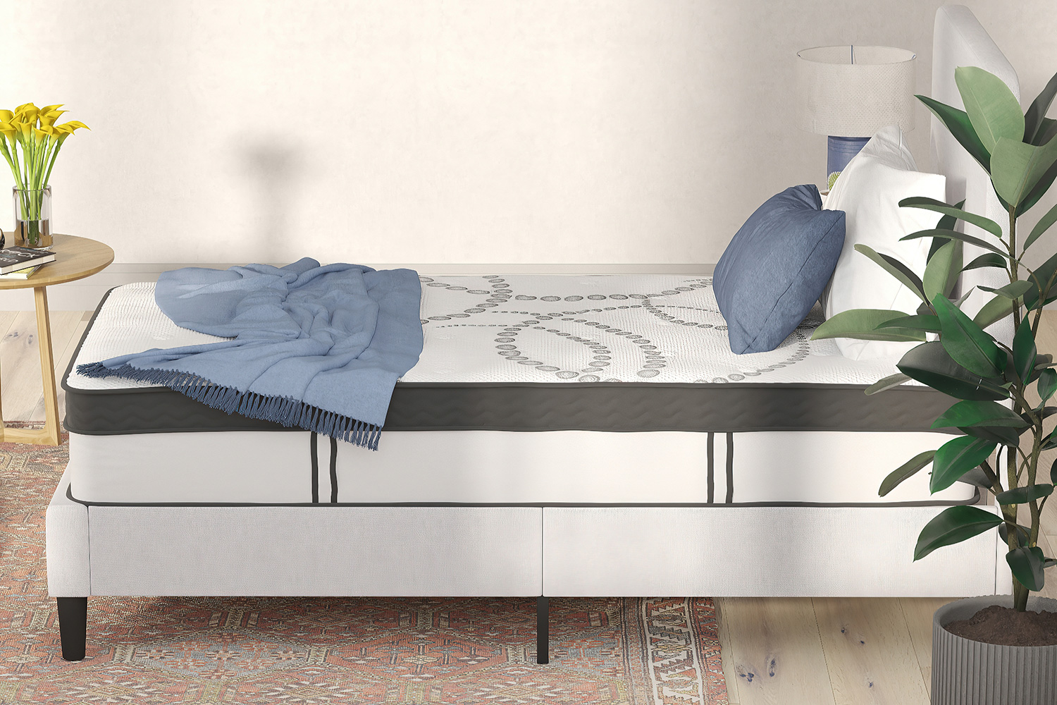 BLNK Capri Comfortable Sleep 12" Hybrid Pocket Spring Mattress - Twin Size