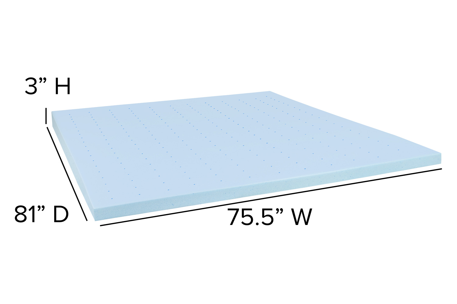 BLNK Capri Comfortable Sleep 10" Foam Pocket Spring Mattress and 3" Gel Memory Foam Topper Bundle - King Size