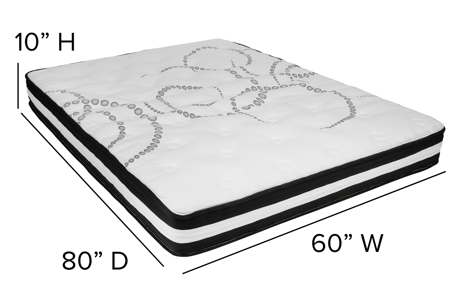 BLNK Capri Comfortable Sleep 10" Foam Pocket Spring Mattress and 3" Gel Memory Foam Topper Bundle - Queen Size