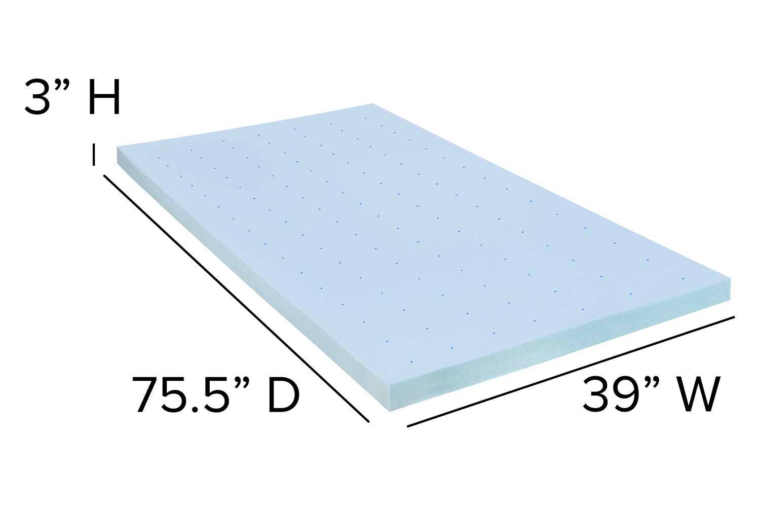BLNK Capri Comfortable Sleep 10" Foam Pocket Spring Mattress and 3" Gel Memory Foam Topper Bundle - Twin Size