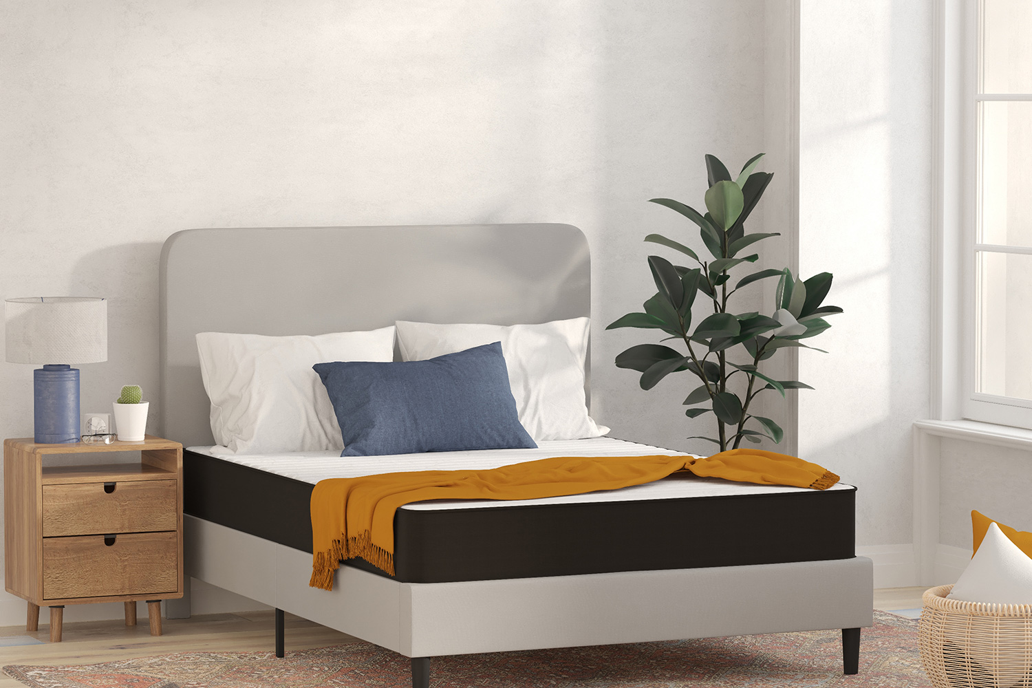 BLNK - Capri Comfortable Sleep 8" Foam and Innerspring Hybrid Mattress