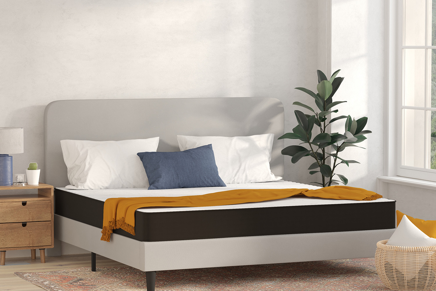 BLNK - Capri Comfortable Sleep 8" Foam and Innerspring Hybrid Mattress