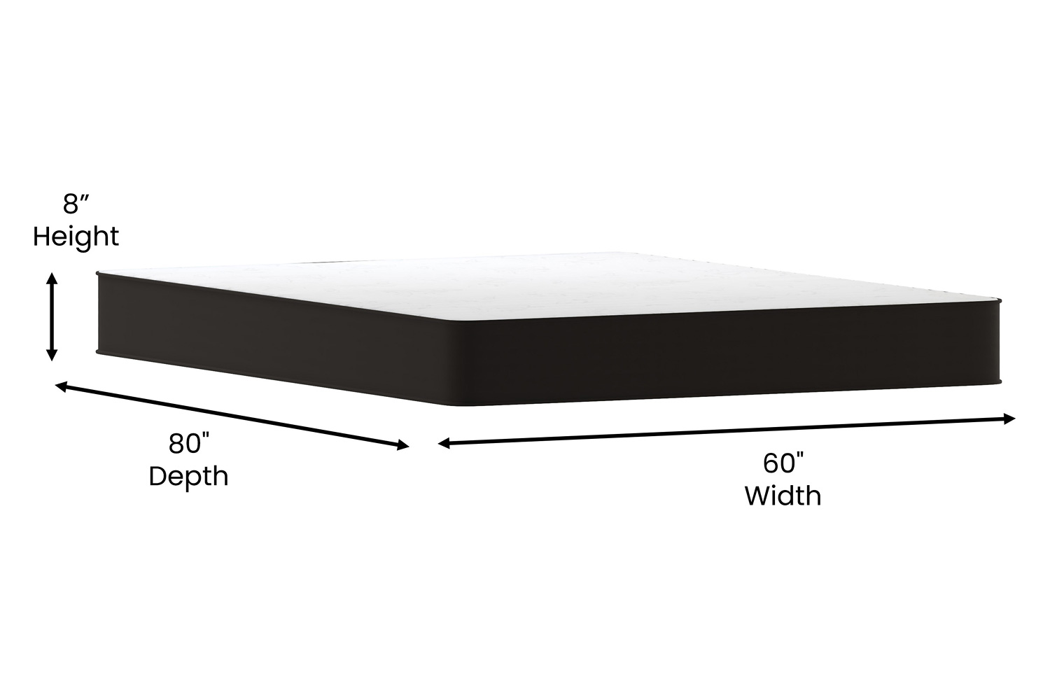 BLNK Capri Comfortable Sleep 8" Foam and Innerspring Hybrid Mattress - Queen Size