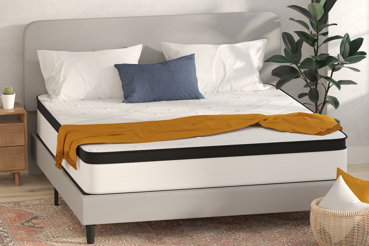 BLNK Capri Comfortable Sleep Firm 12" Hybrid Pocket Spring Mattress - King Size