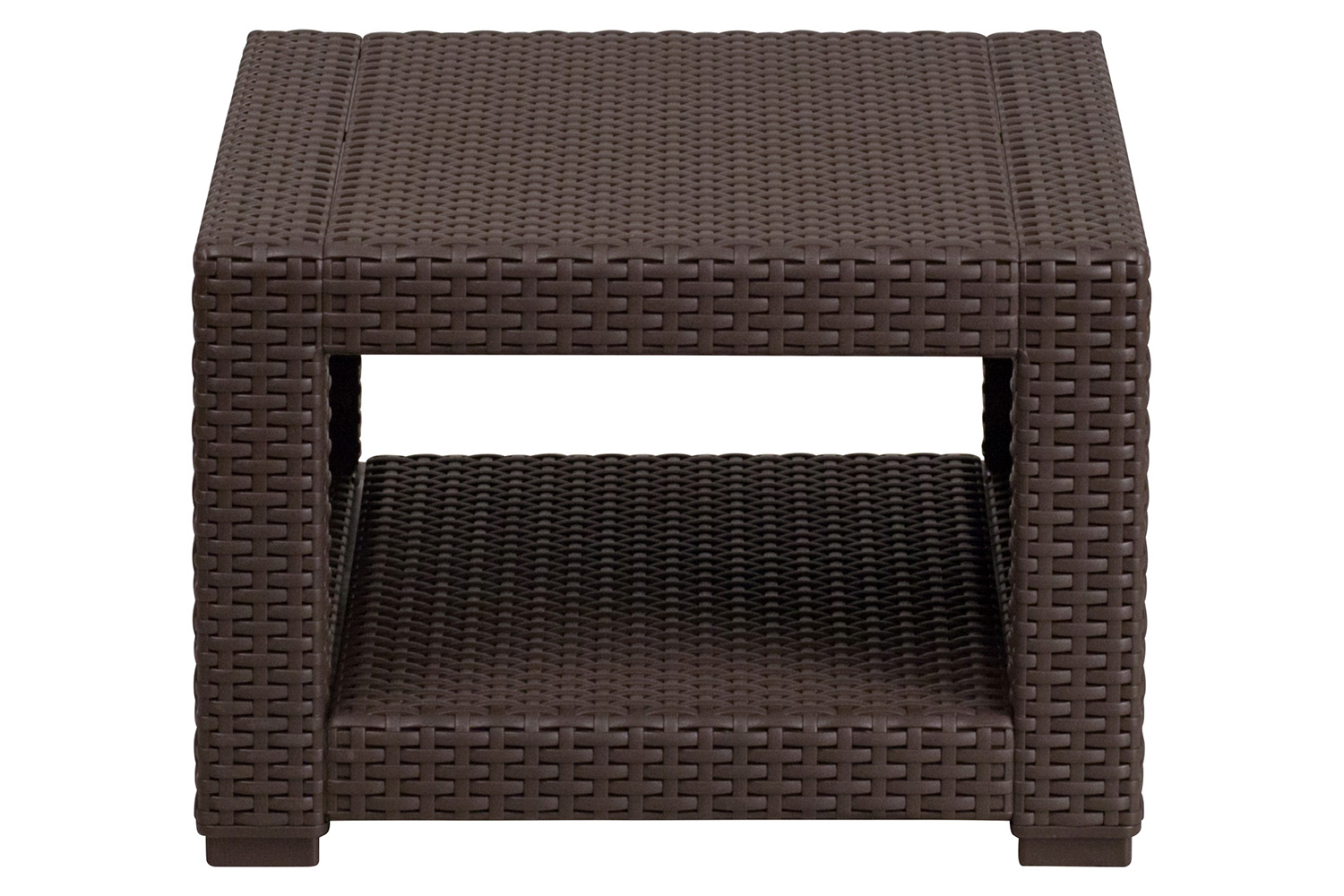 BLNK - Seneca Faux Rattan End Table