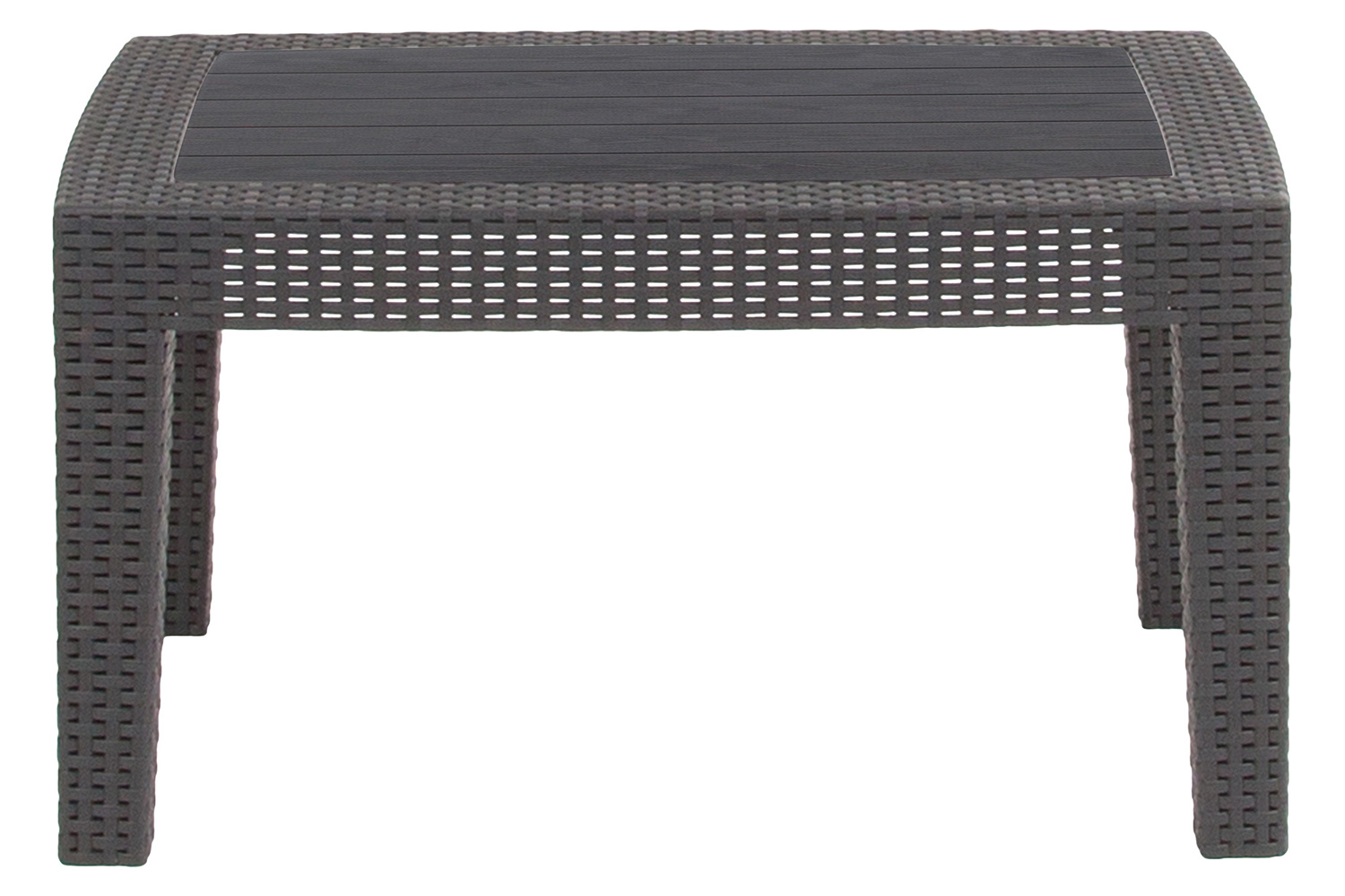 BLNK Seneca Faux Rattan Coffee Table - Dark Gray