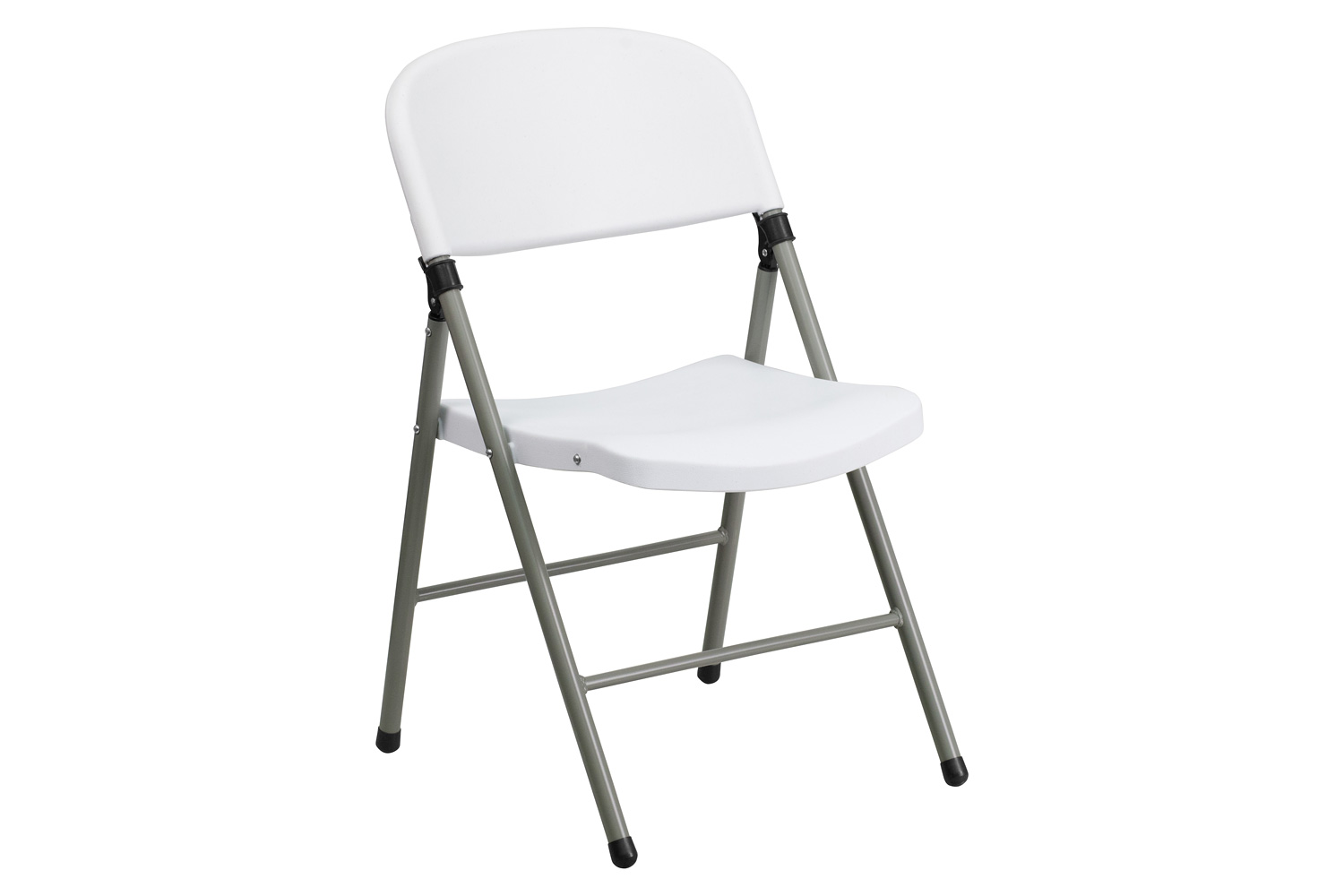 BLNK - HERCULES Series Plastic Folding Chair with Gray Frame