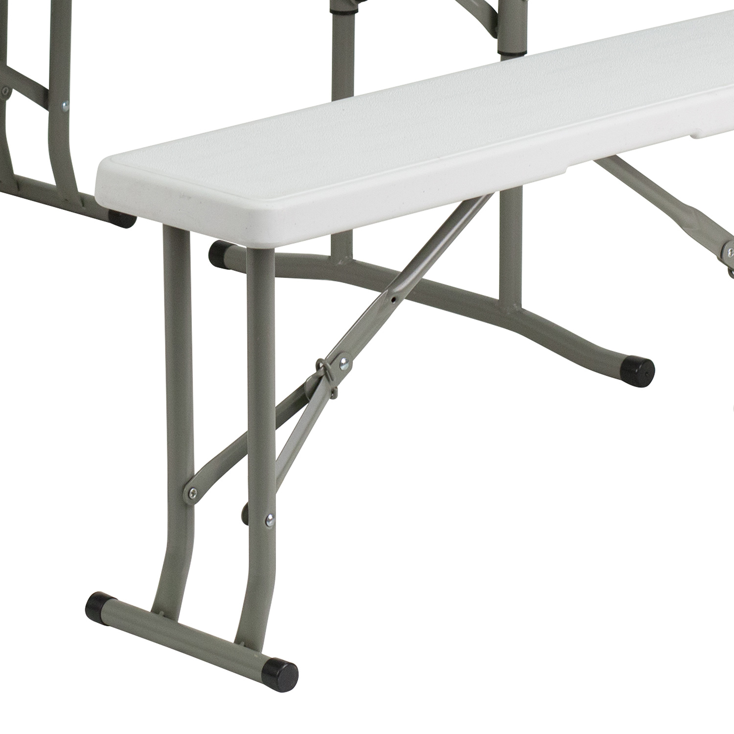BLNK - Rowan Portable Plastic Folding Bench and Table Set 3 Piece