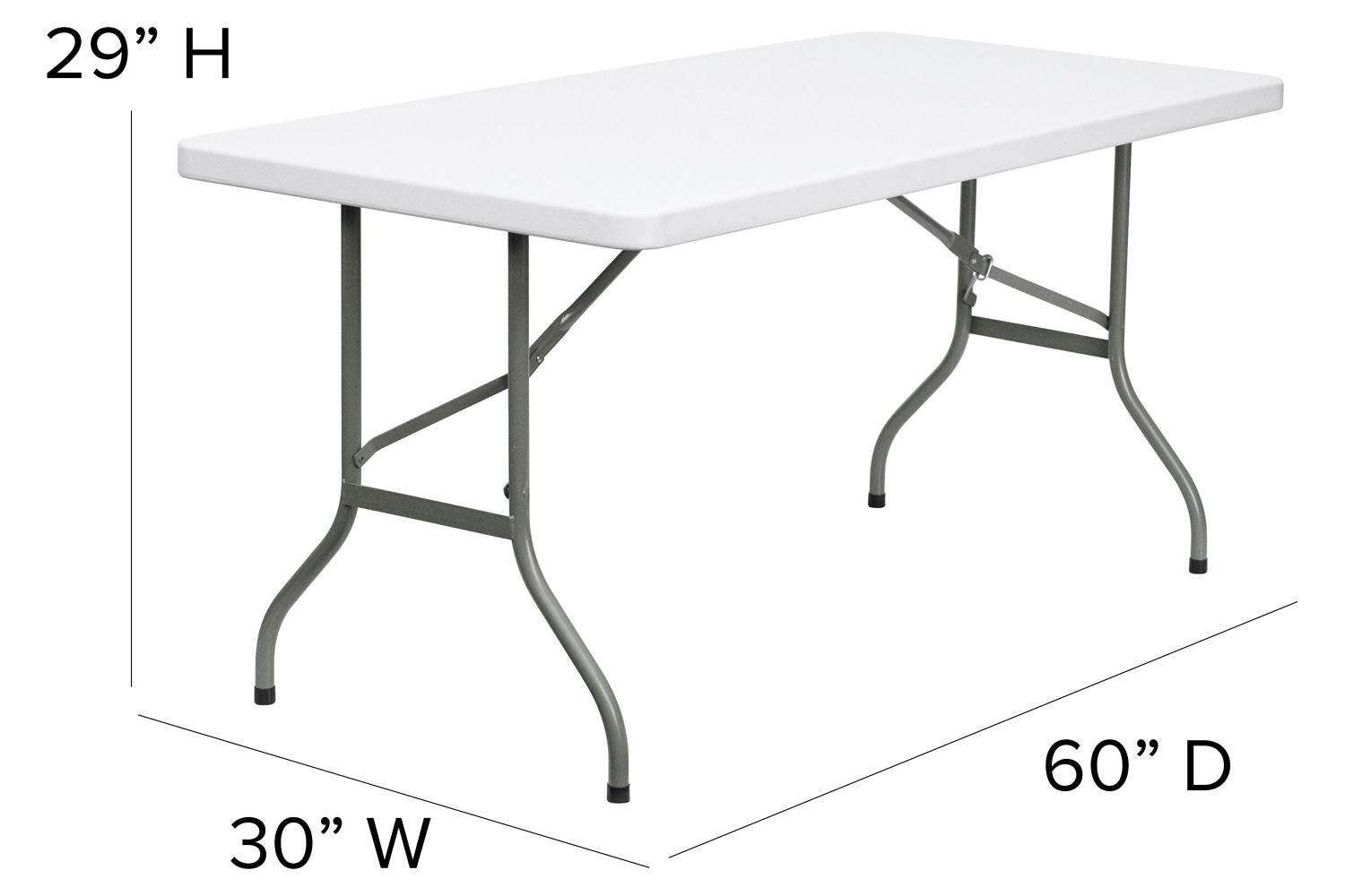 BLNK Elon Plastic Folding Table - 5'L