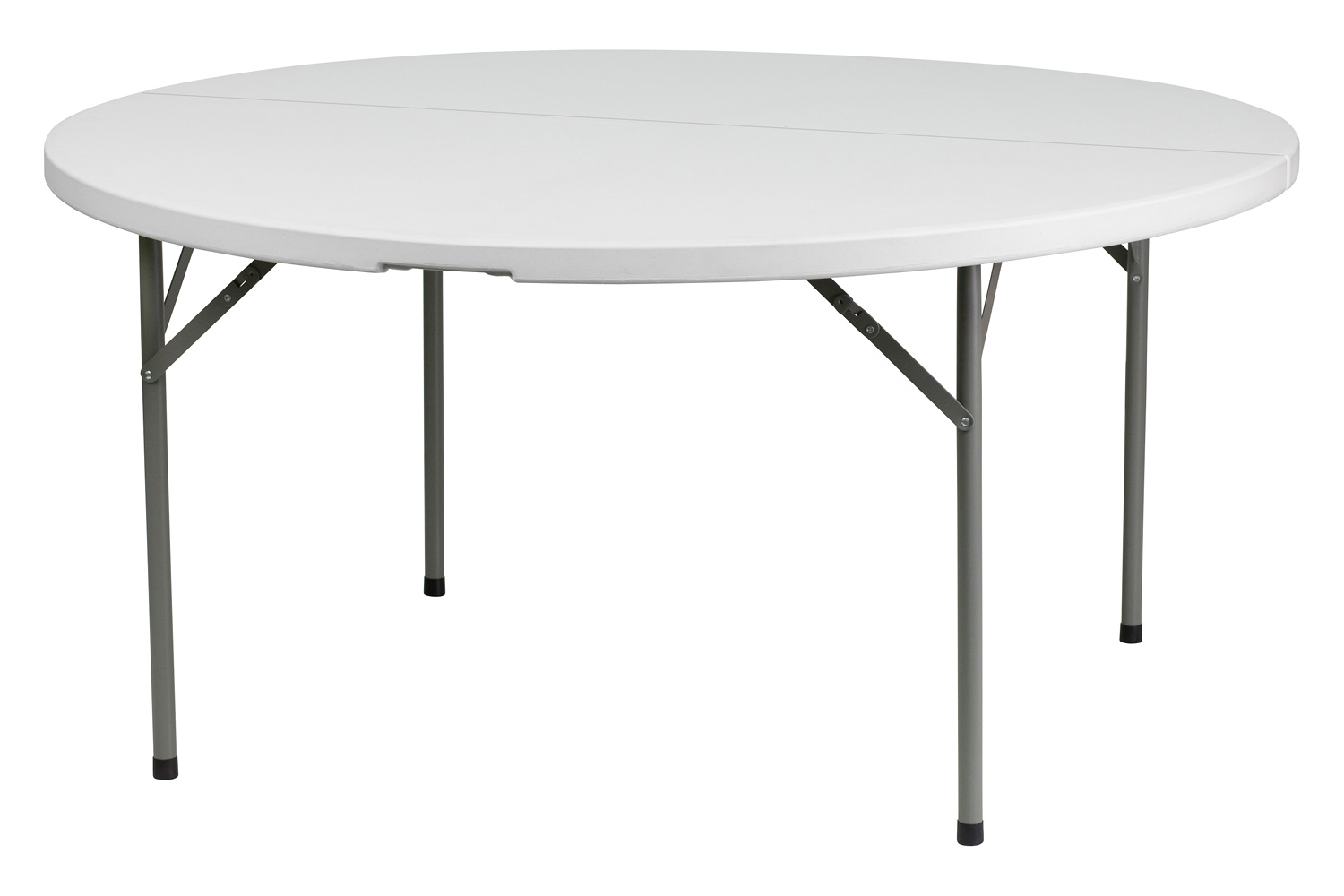 BLNK Elon Style 1 Round Plastic Split Folding Table - 5'D